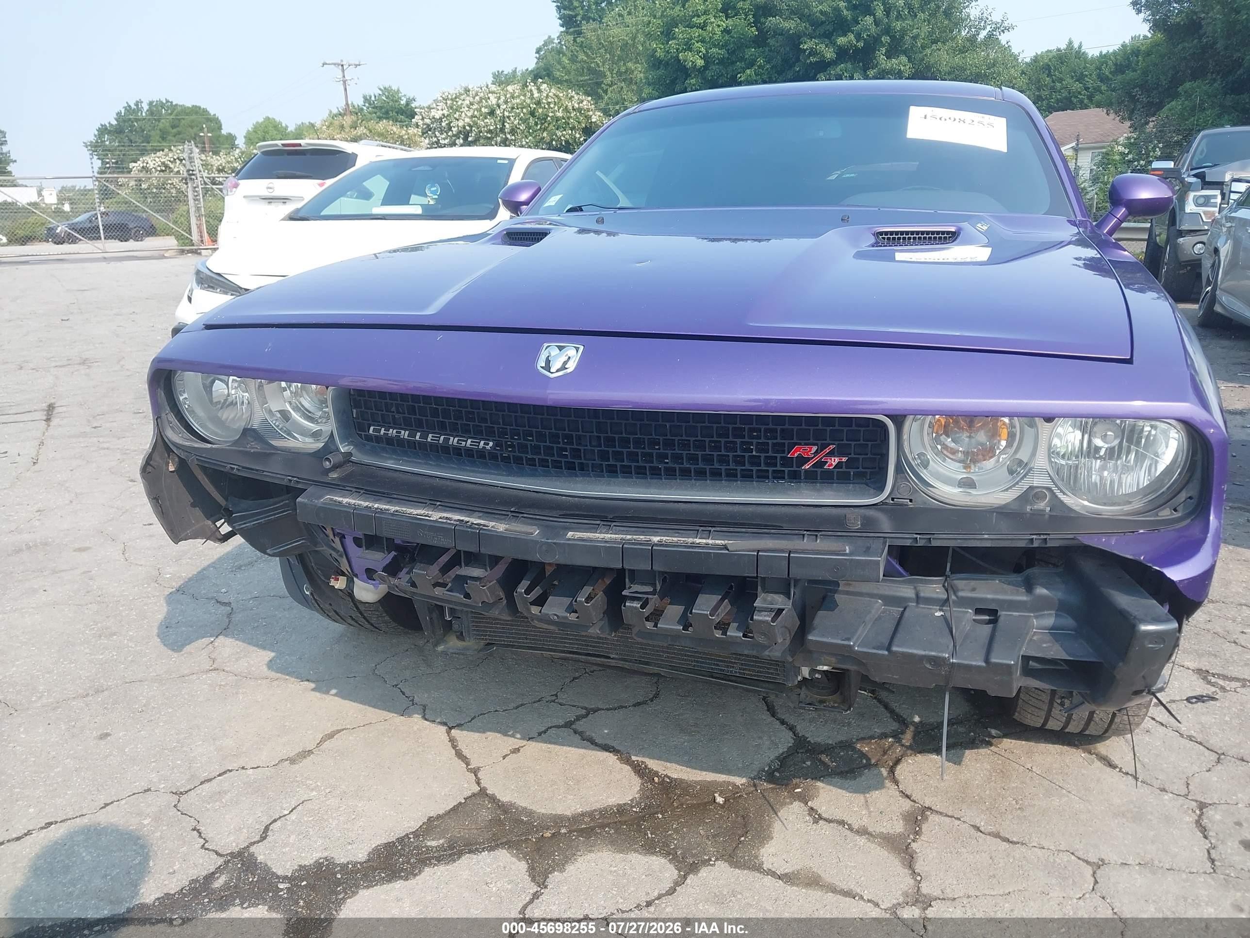 2010 Dodge Challenger R/t Purple vin: 2B3CJ5DT8AH179883