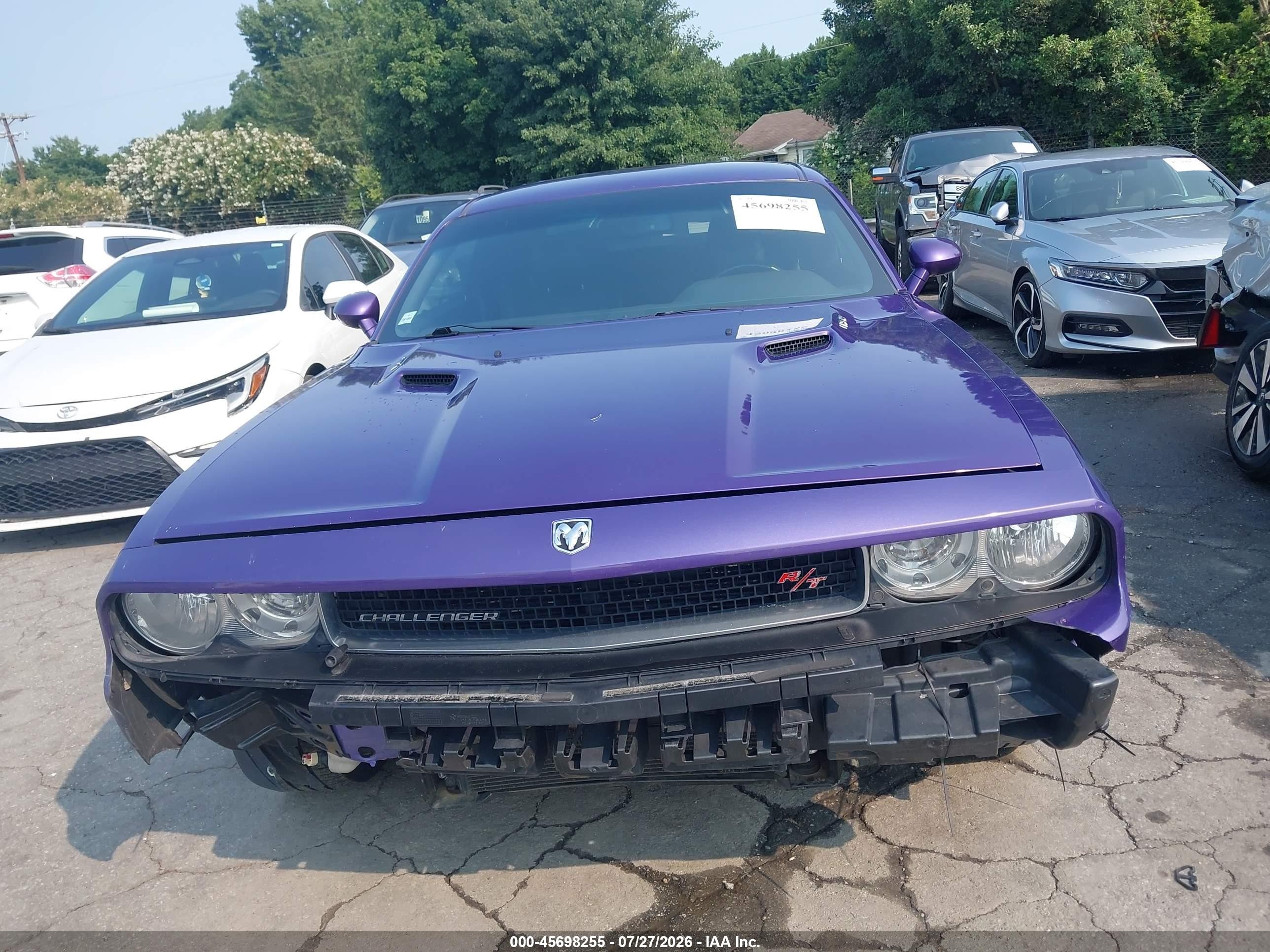 2010 Dodge Challenger R/t Purple vin: 2B3CJ5DT8AH179883