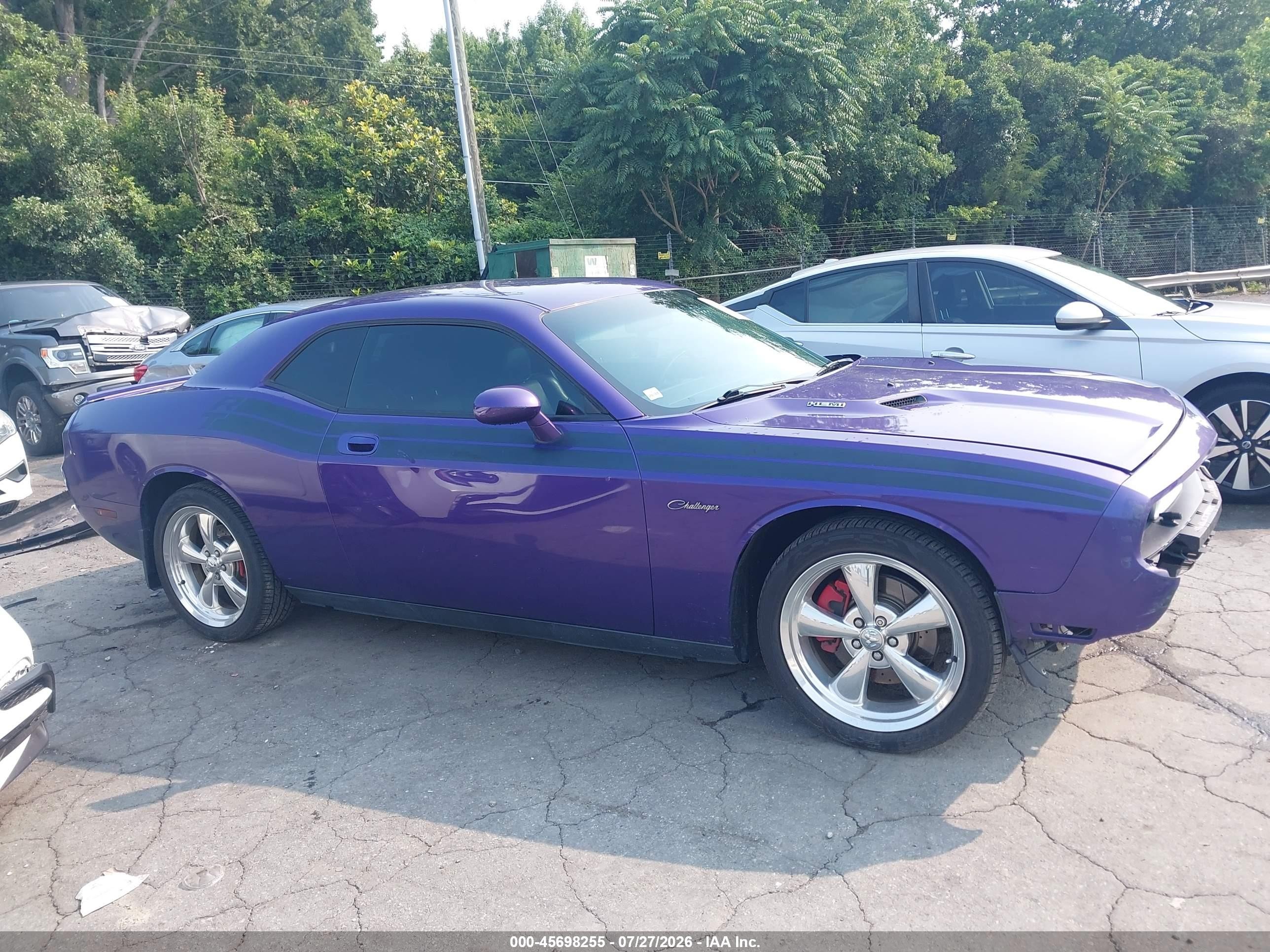 2010 Dodge Challenger R/t Purple vin: 2B3CJ5DT8AH179883