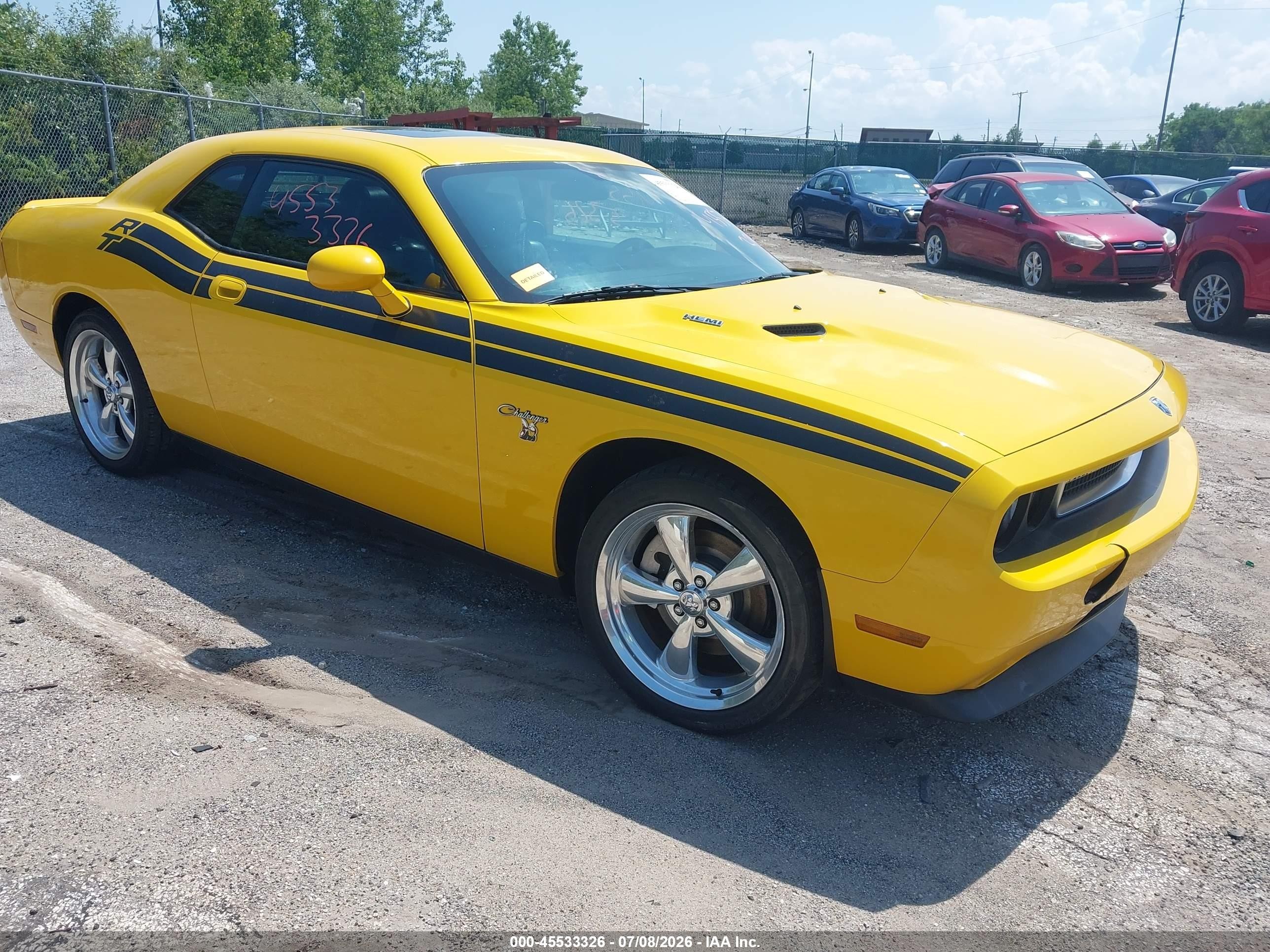 2010 Dodge Challenger R/t Yellow vin: 2B3CJ5DT9AH157262