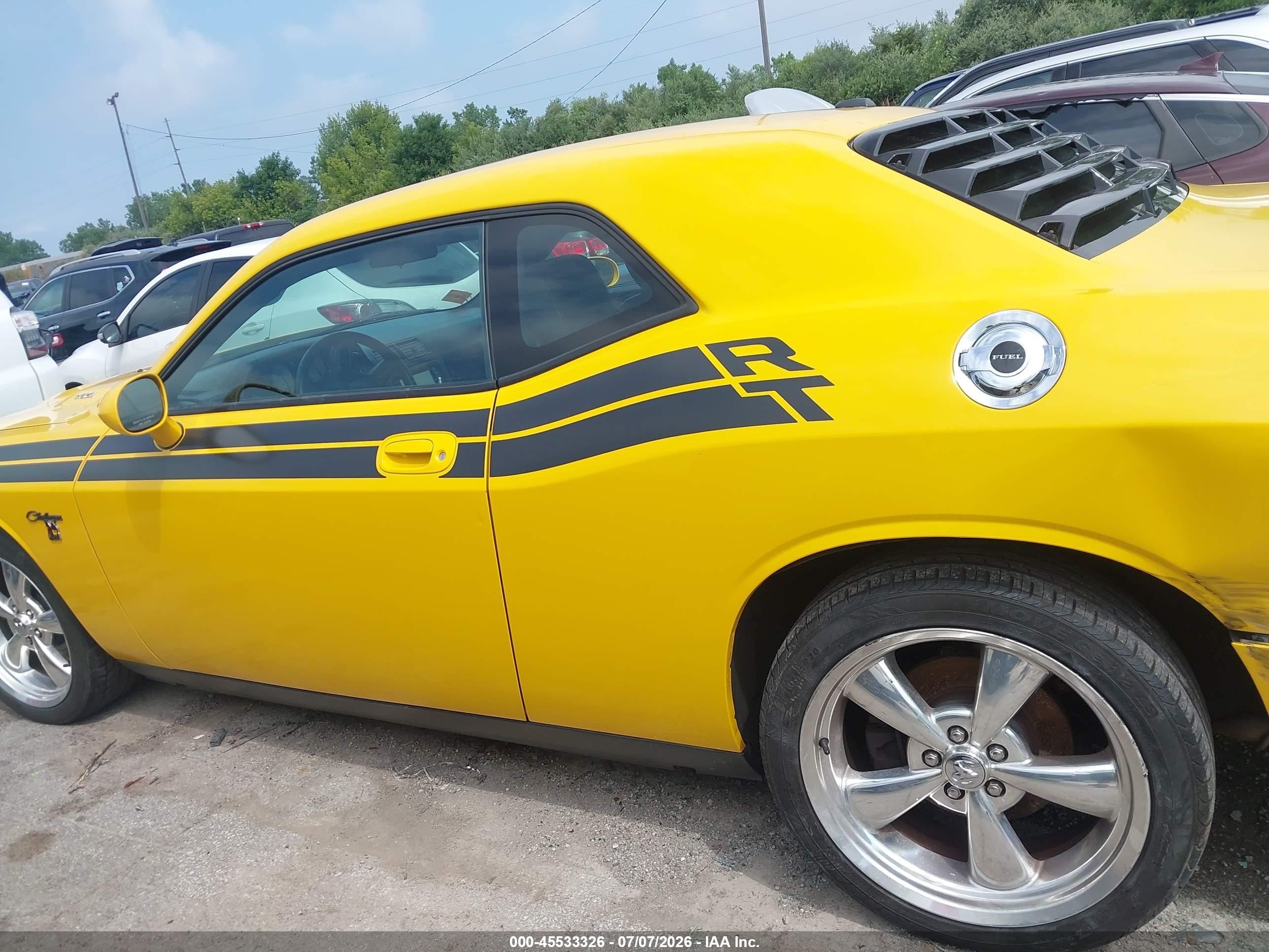 2010 Dodge Challenger R/t Yellow vin: 2B3CJ5DT9AH157262