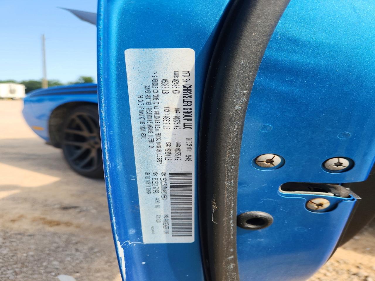 2010 Dodge Challenger R/t Blue vin: 2B3CJ5DTXAH130863