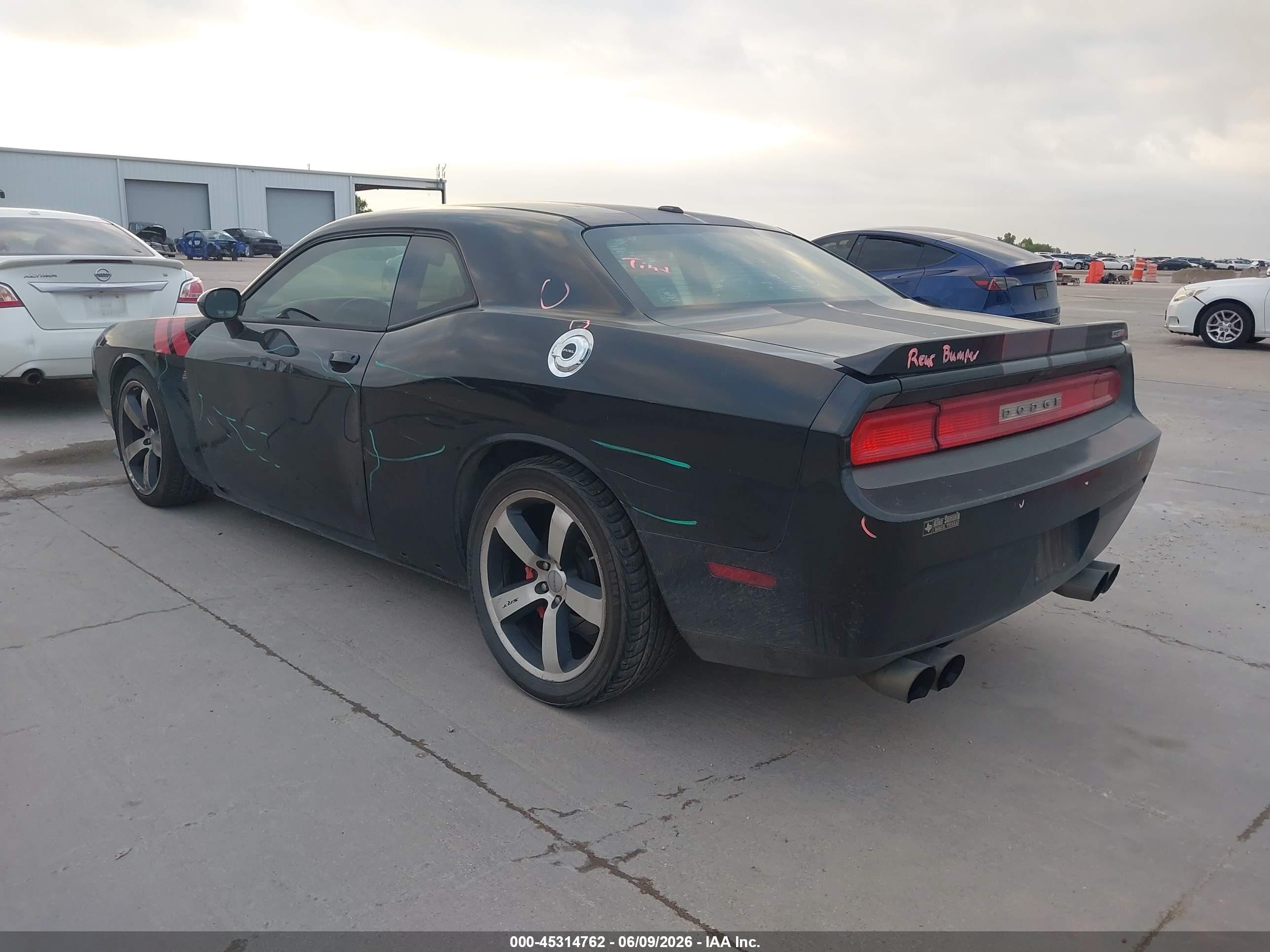 2011 Dodge Challenger Srt8 Black vin: 2B3CJ7DJ9BH548200