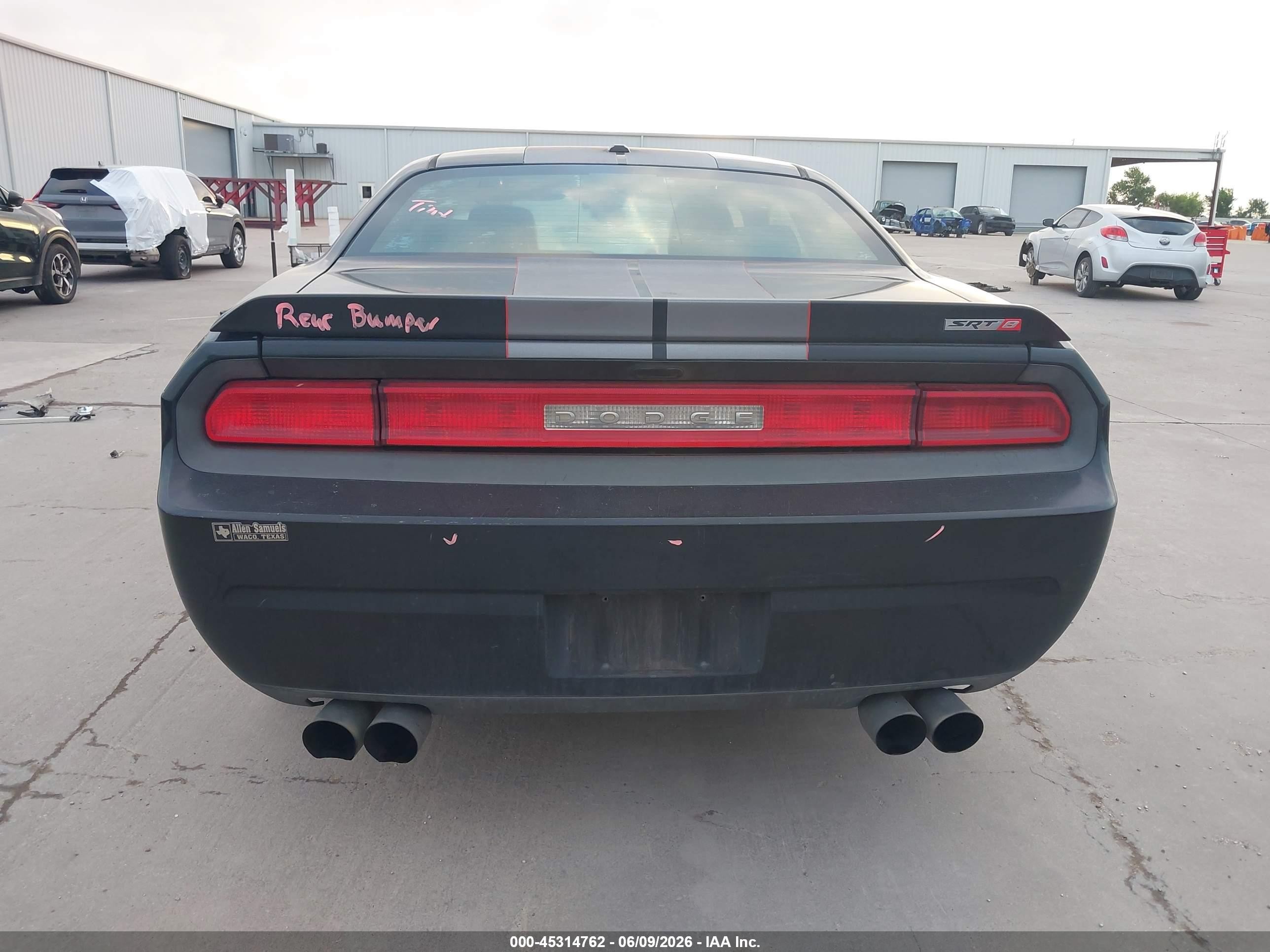 2011 Dodge Challenger Srt8 Black vin: 2B3CJ7DJ9BH548200
