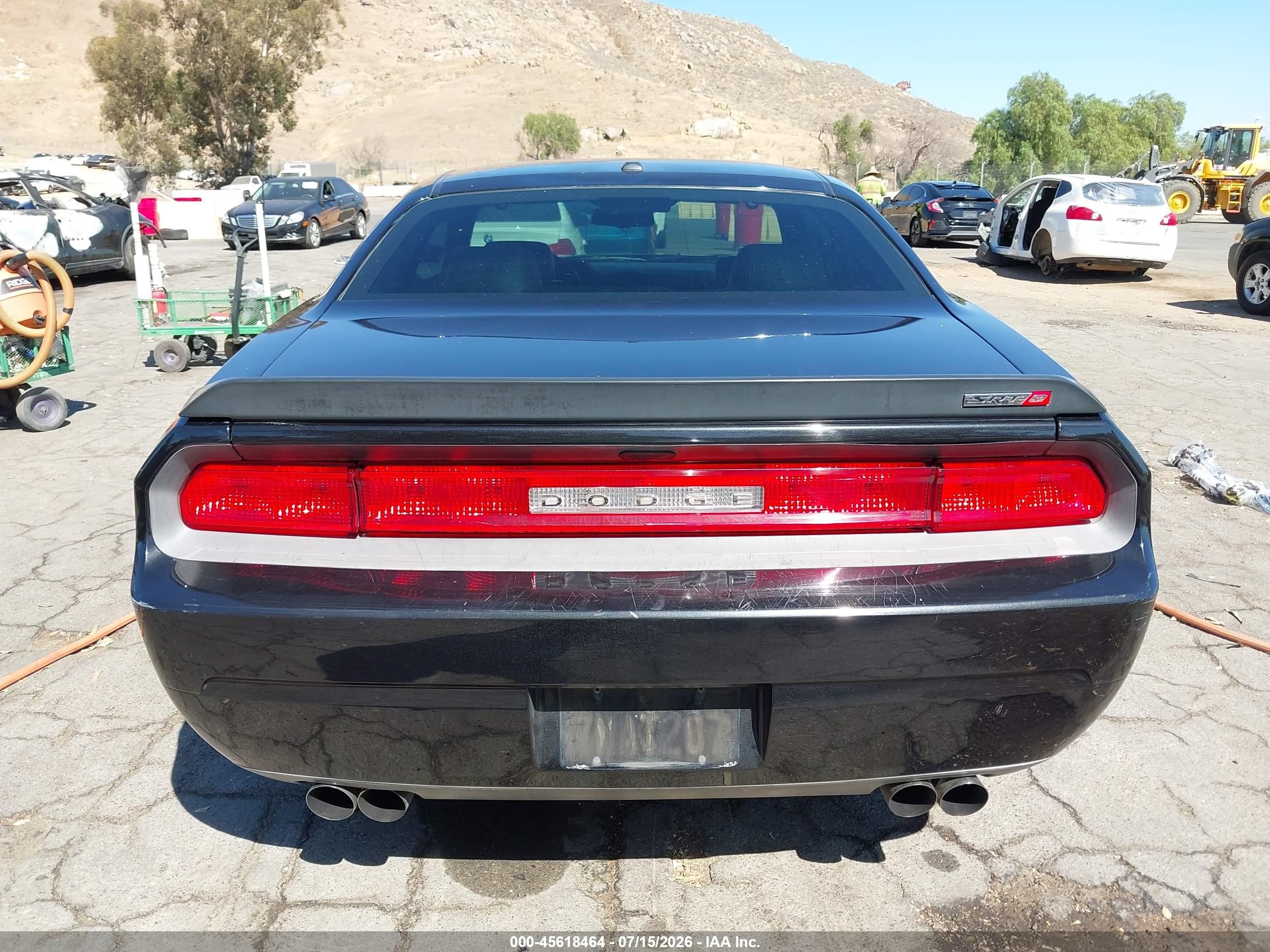 2010 Dodge Challenger Srt8 Black vin: 2B3CJ7DW6AH154955