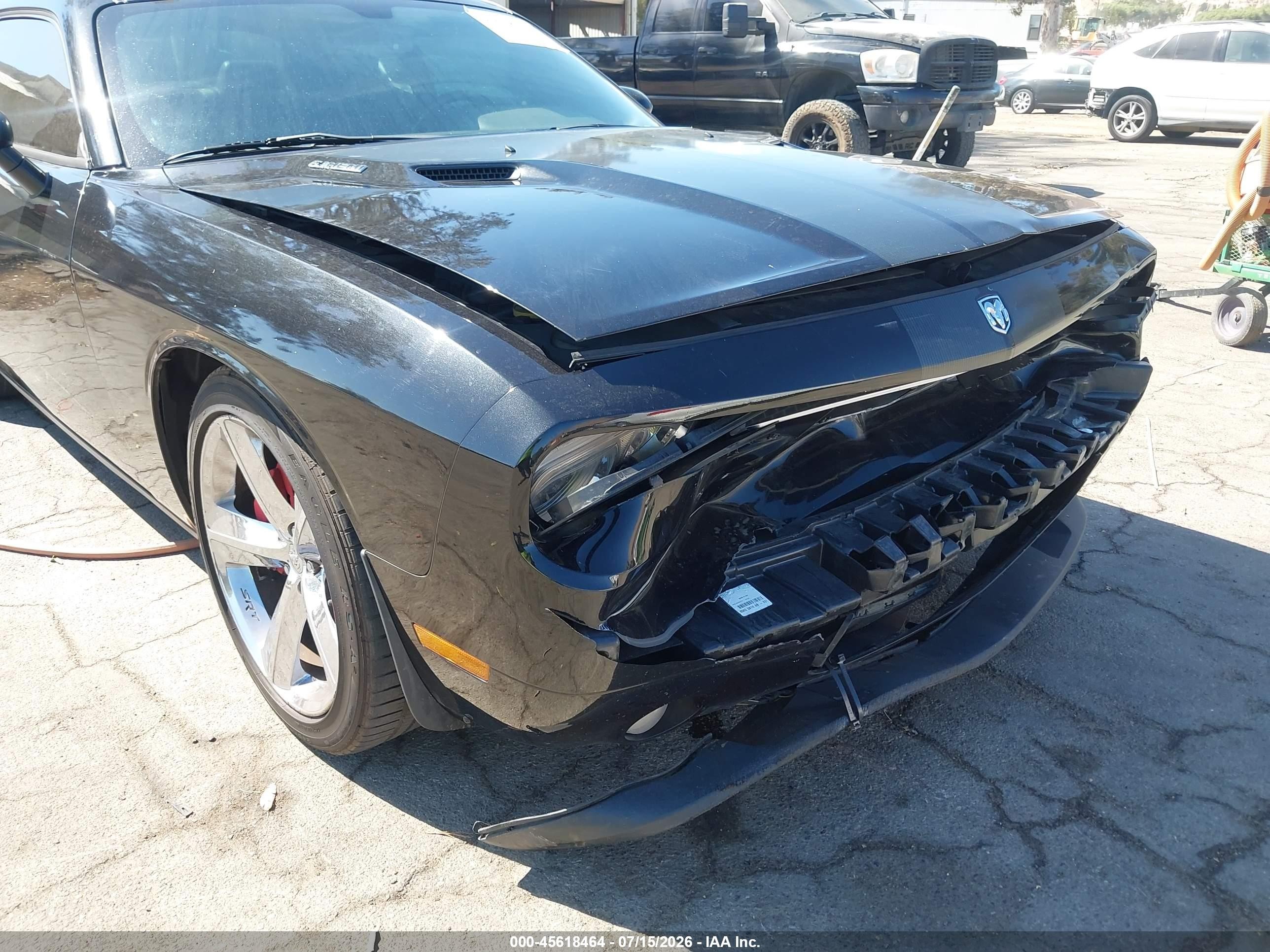 2010 Dodge Challenger Srt8 Black vin: 2B3CJ7DW6AH154955