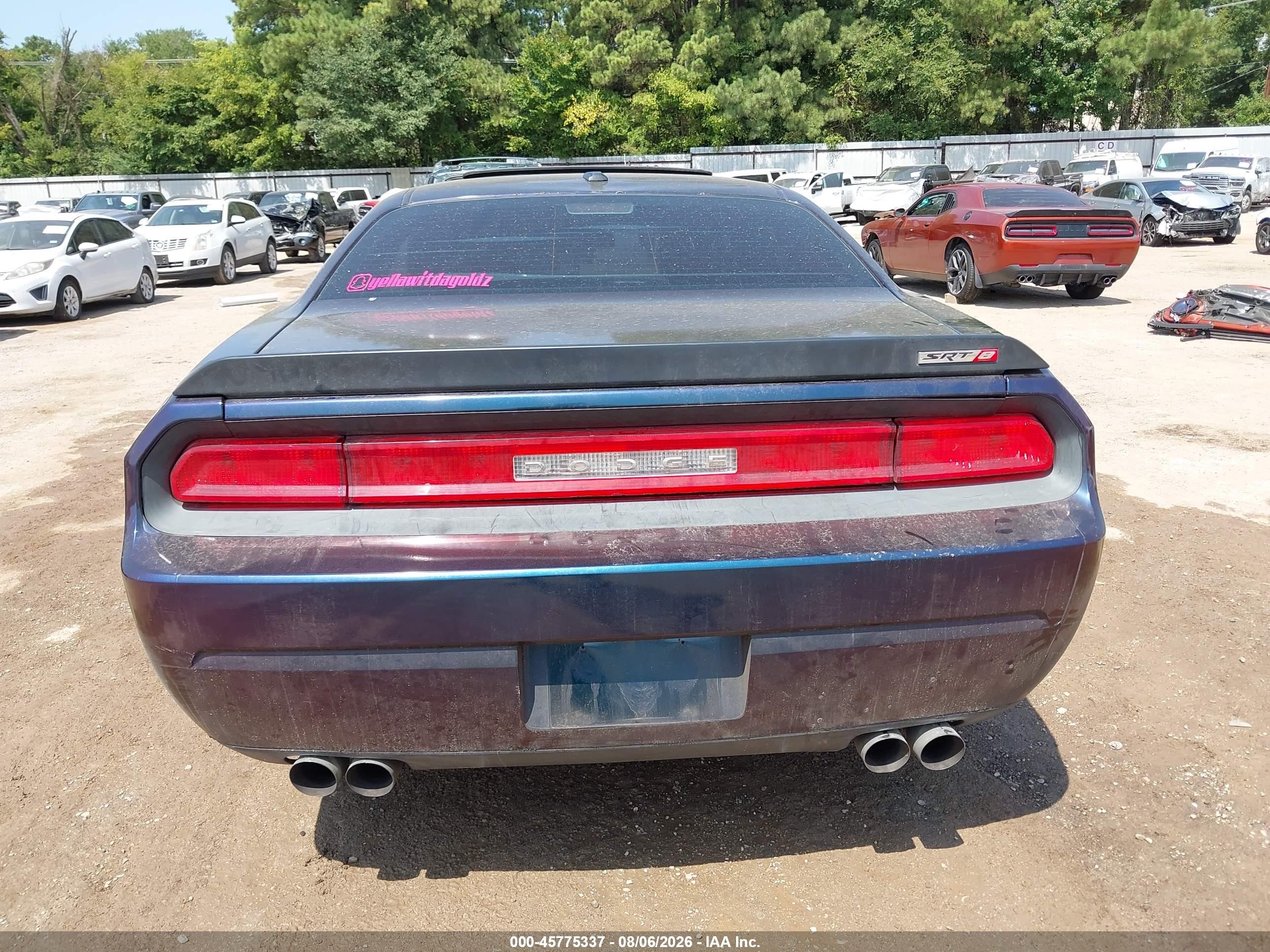 2010 Dodge Challenger Srt8 Purple vin: 2B3CJ7DW7AH190671