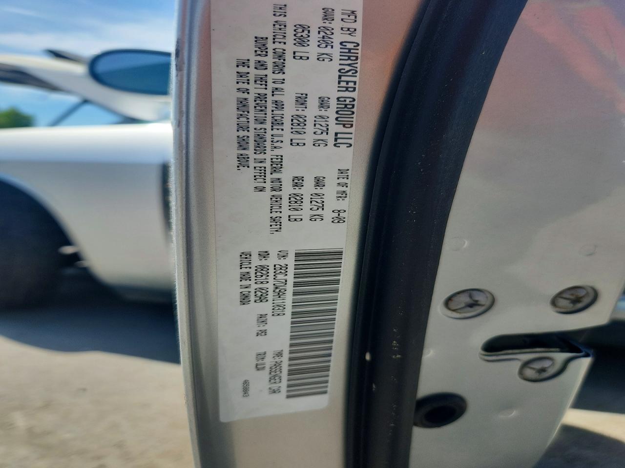 2010 Dodge Challenger Srt-8 Silver vin: 2B3CJ7DW9AH110318