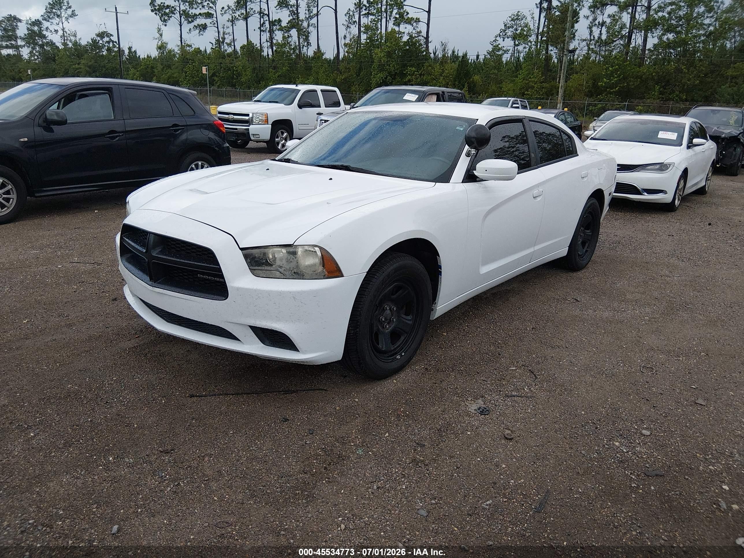 2011 Dodge Charger Police White vin: 2B3CL1CG5BH550698