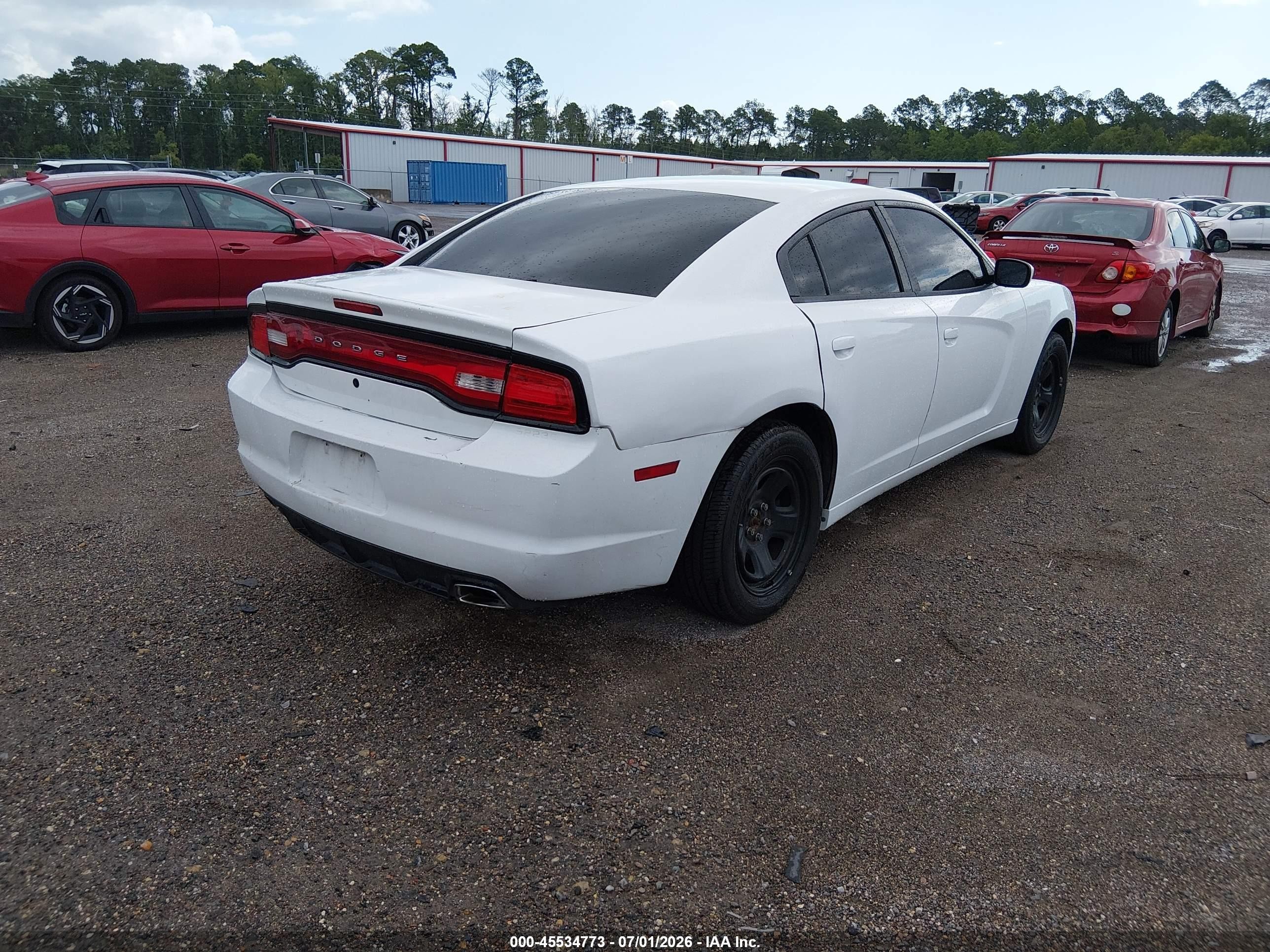 2011 Dodge Charger Police White vin: 2B3CL1CG5BH550698