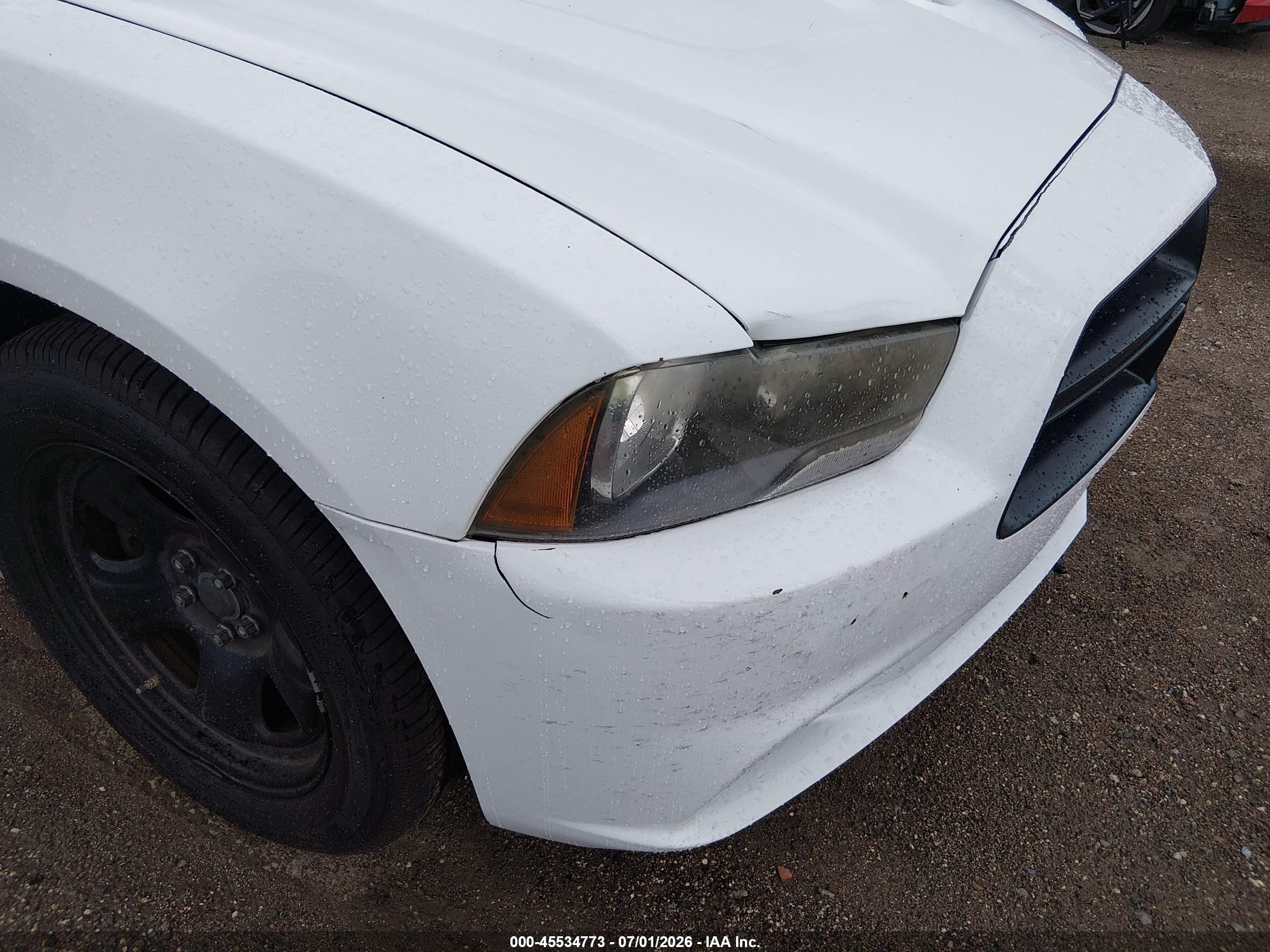 2011 Dodge Charger Police White vin: 2B3CL1CG5BH550698