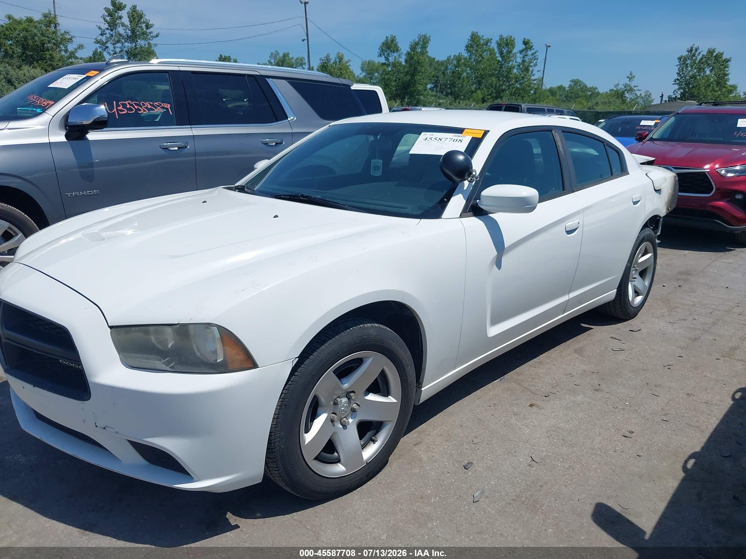2011 Dodge Charger Police White vin: 2B3CL1CT4BH582233
