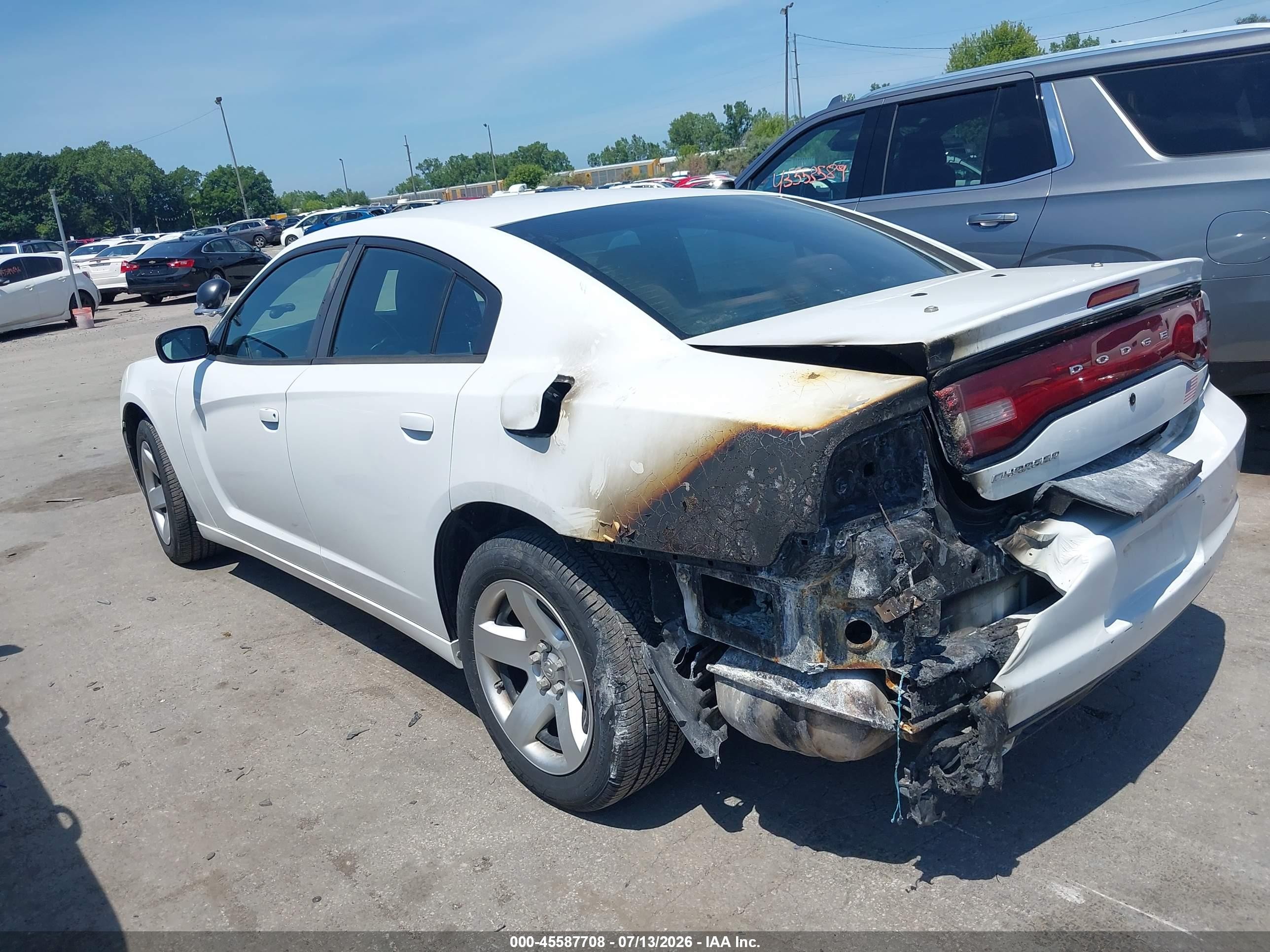 2011 Dodge Charger Police White vin: 2B3CL1CT4BH582233