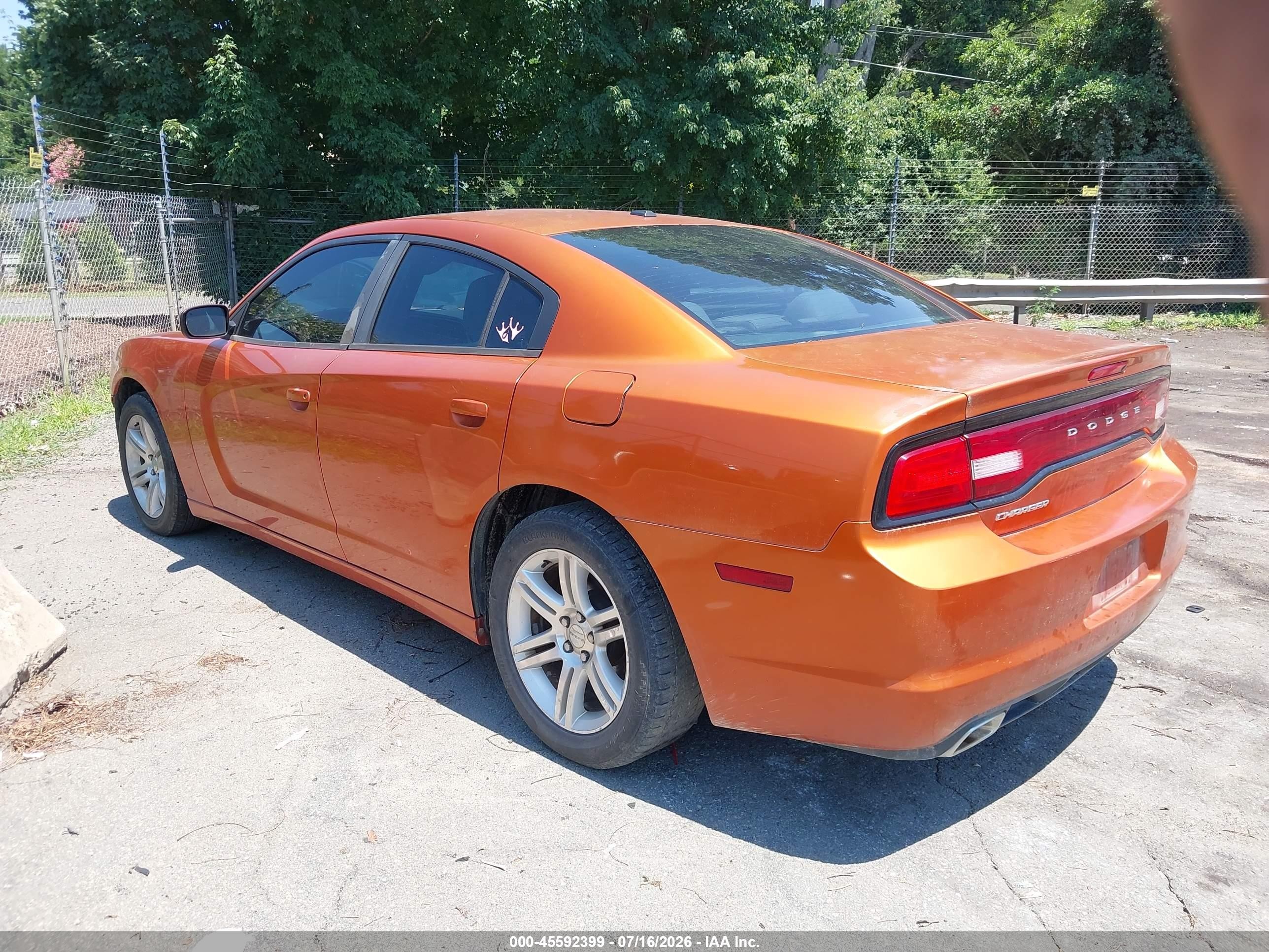 2011 Dodge Charger Orange vin: 2B3CL3CG1BH566232