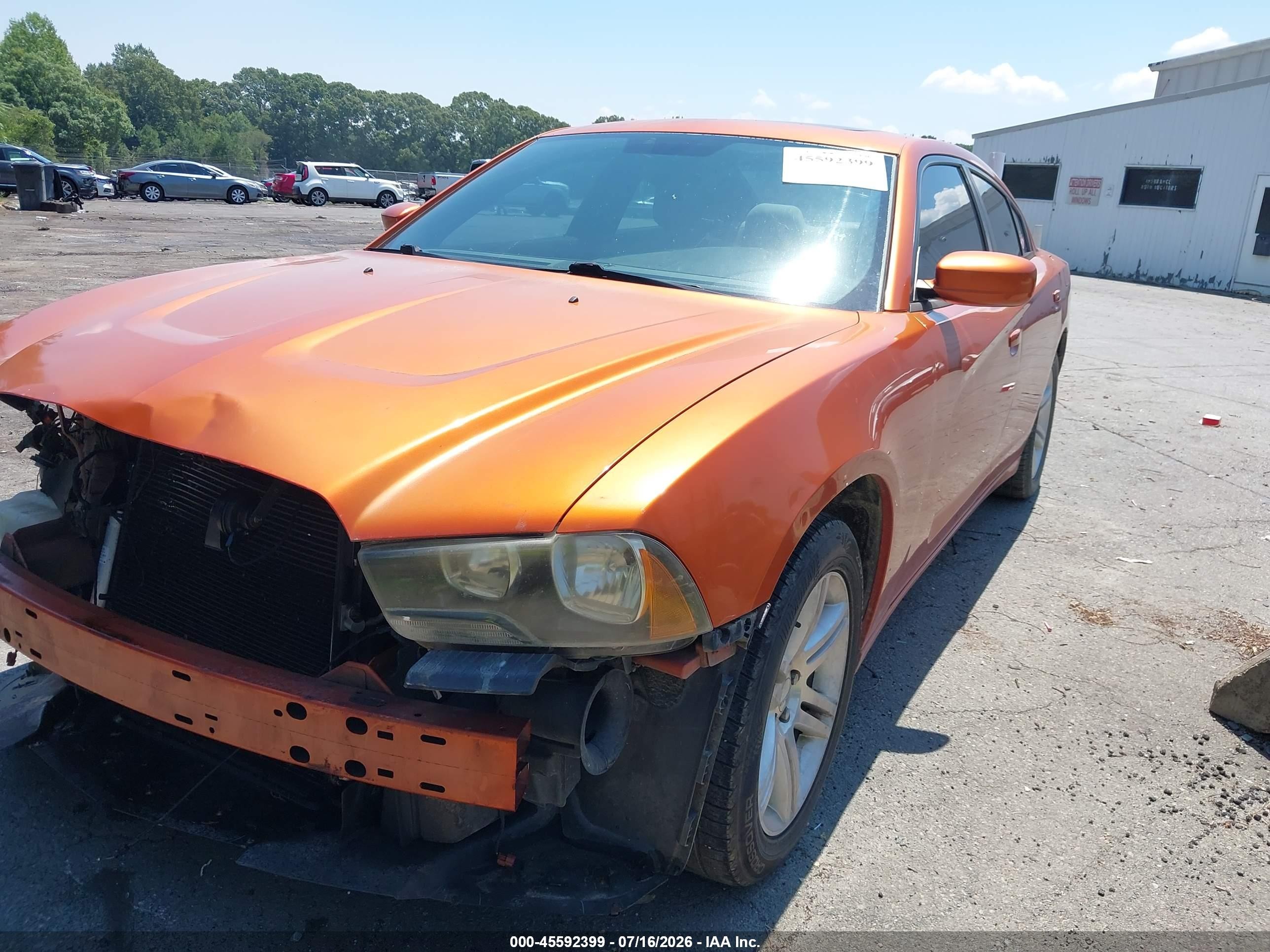 2011 Dodge Charger Orange vin: 2B3CL3CG1BH566232