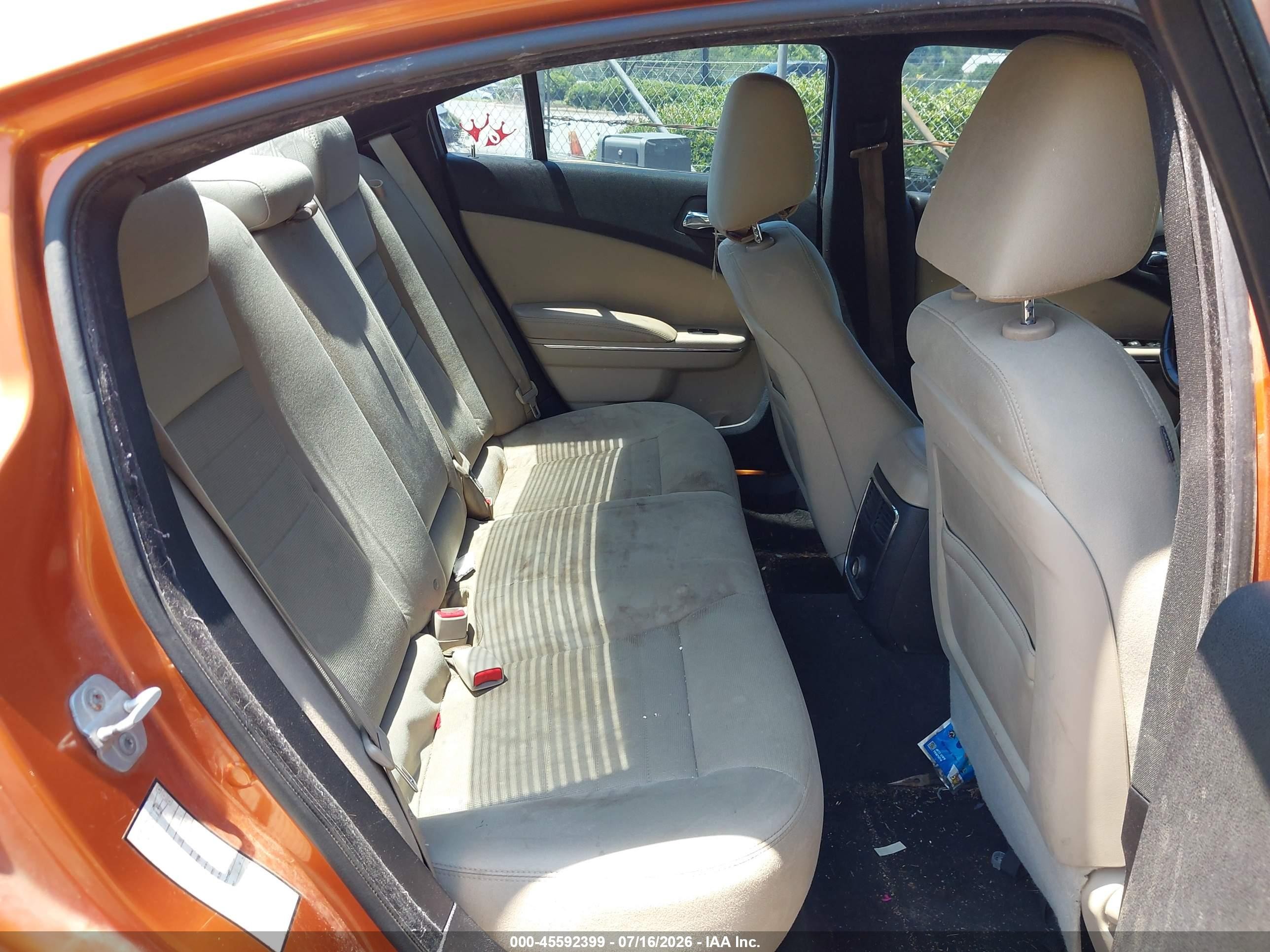 2011 Dodge Charger Orange vin: 2B3CL3CG1BH566232