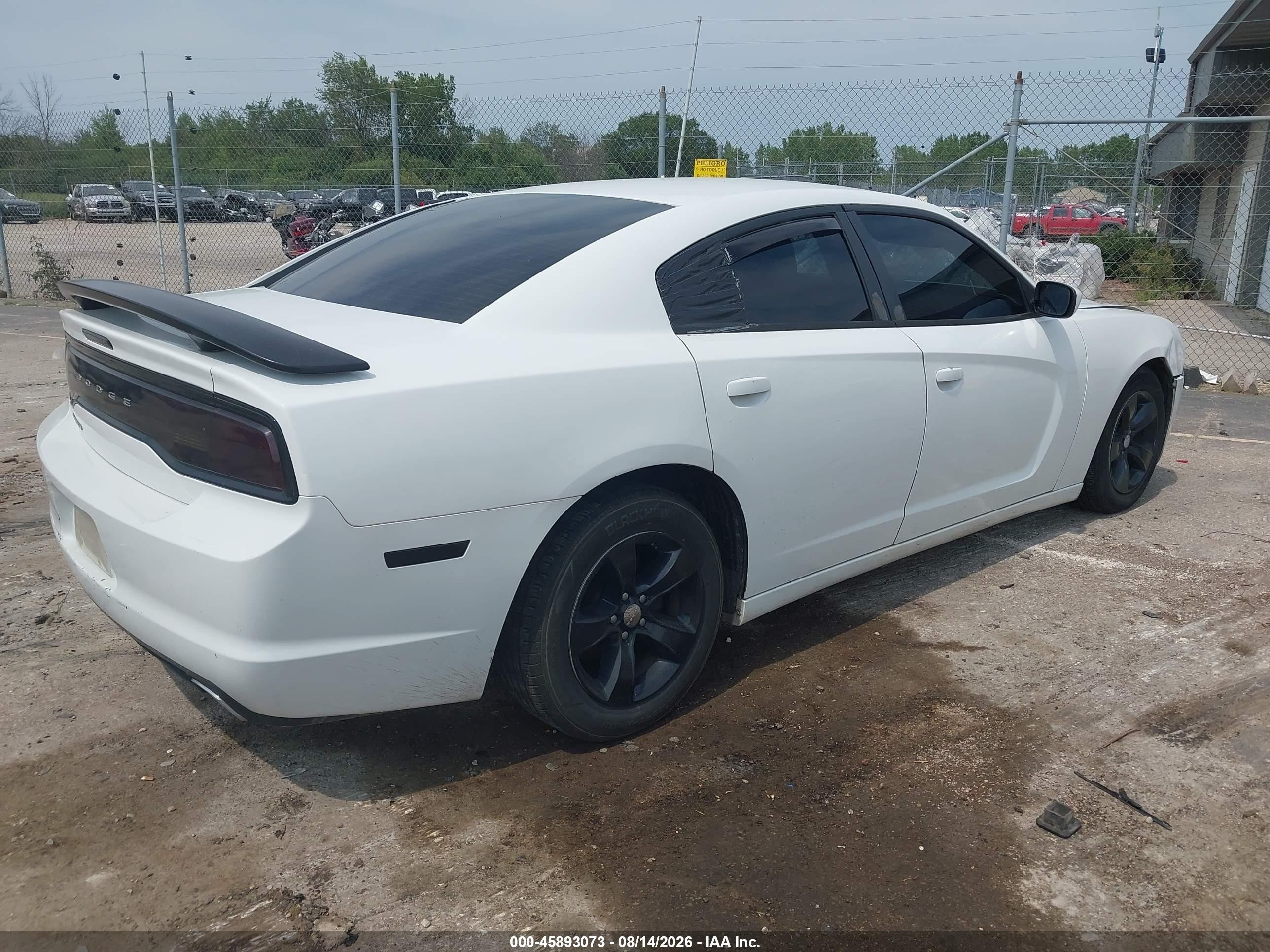 2011 Dodge Charger White vin: 2B3CL3CG2BH577725