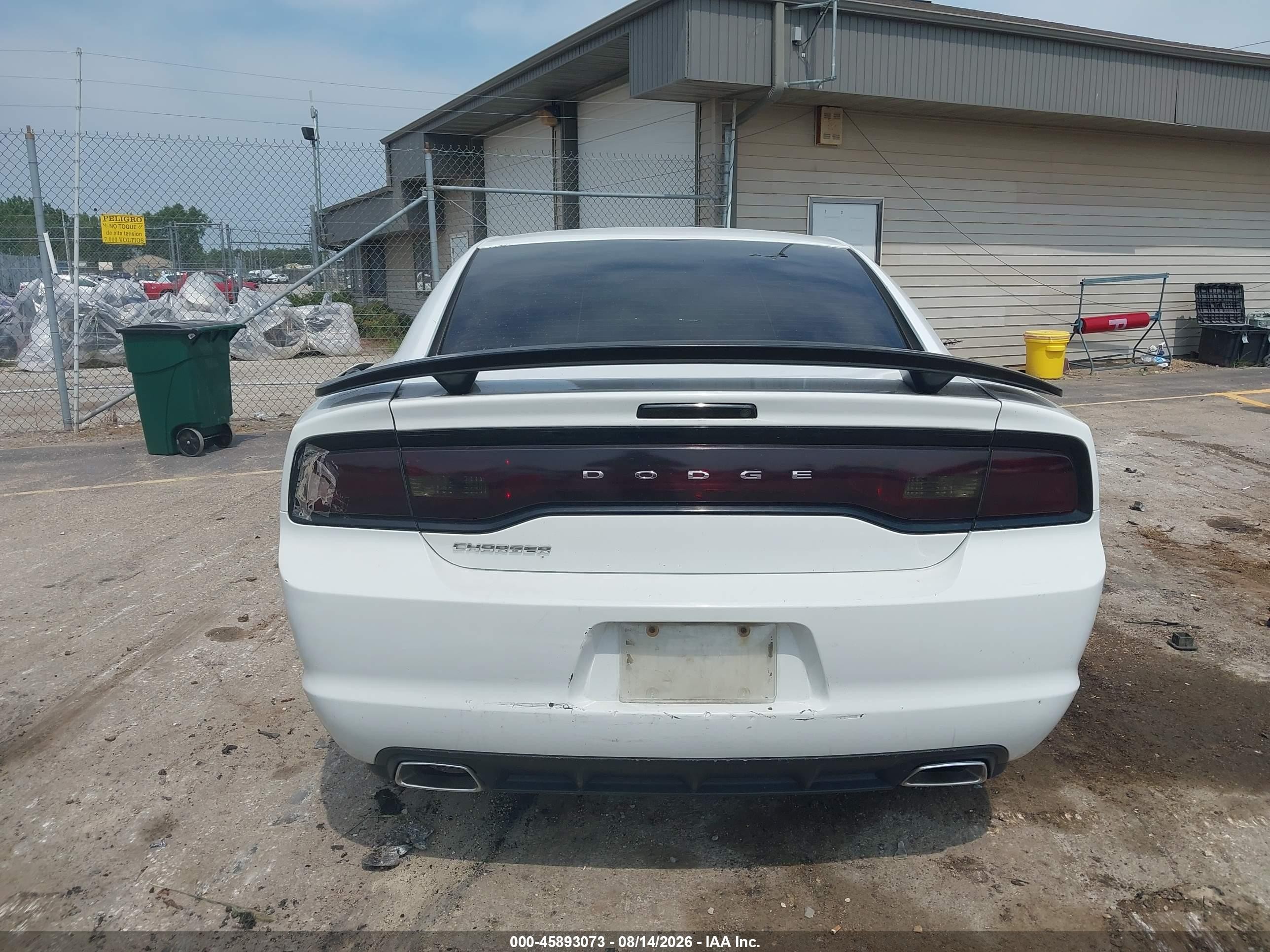 2011 Dodge Charger White vin: 2B3CL3CG2BH577725