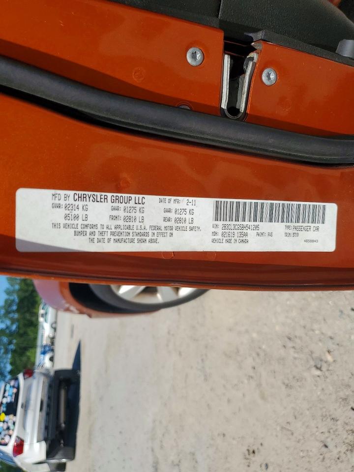 2011 Dodge Charger Orange vin: 2B3CL3CG5BH541205