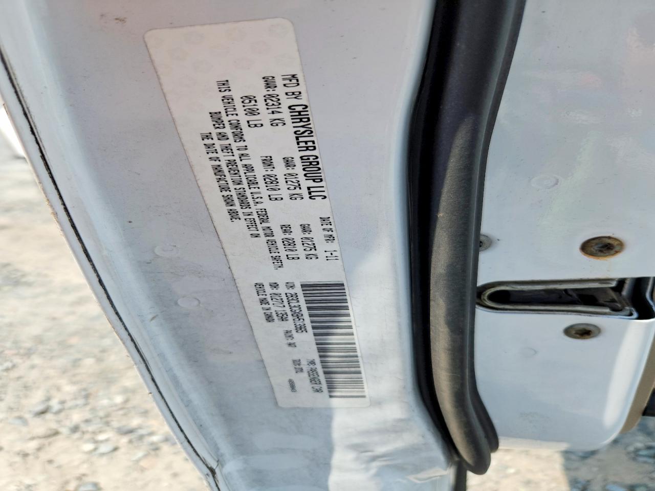 2011 Dodge Charger White vin: 2B3CL3CGXBH513965