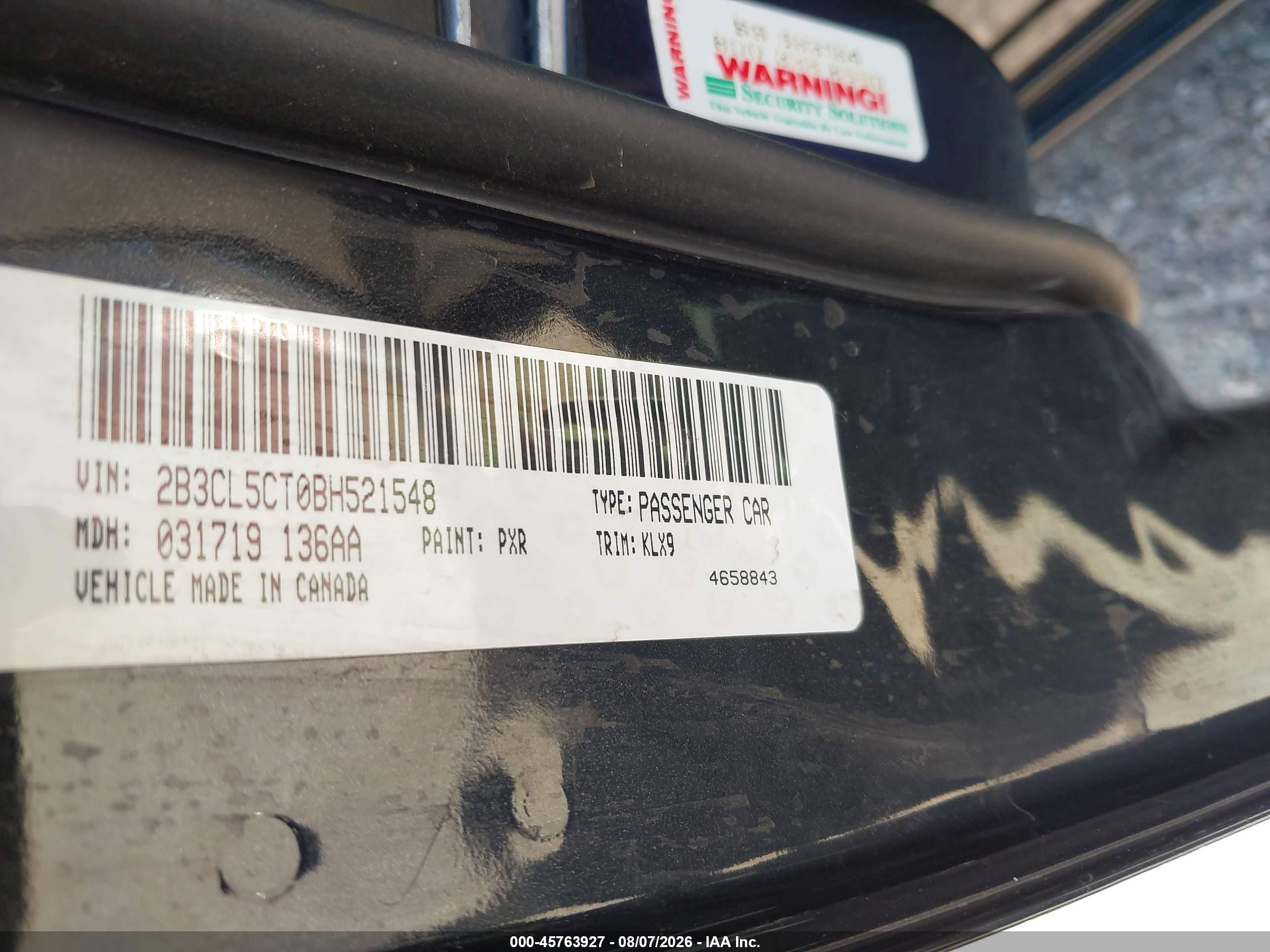 2011 Dodge Charger R/t Black vin: 2B3CL5CT0BH521548