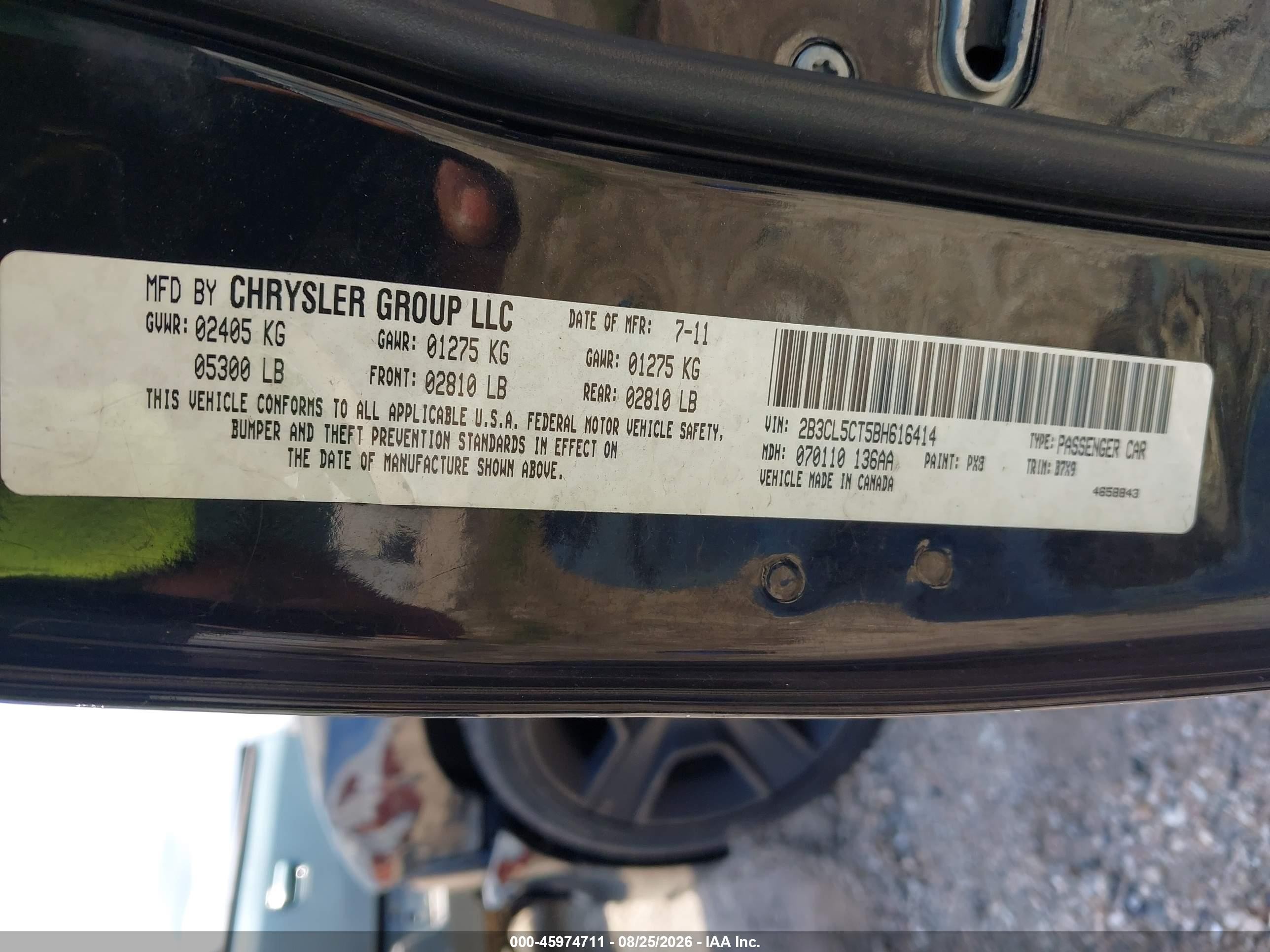 2011 Dodge Charger R/t Black vin: 2B3CL5CT5BH616414