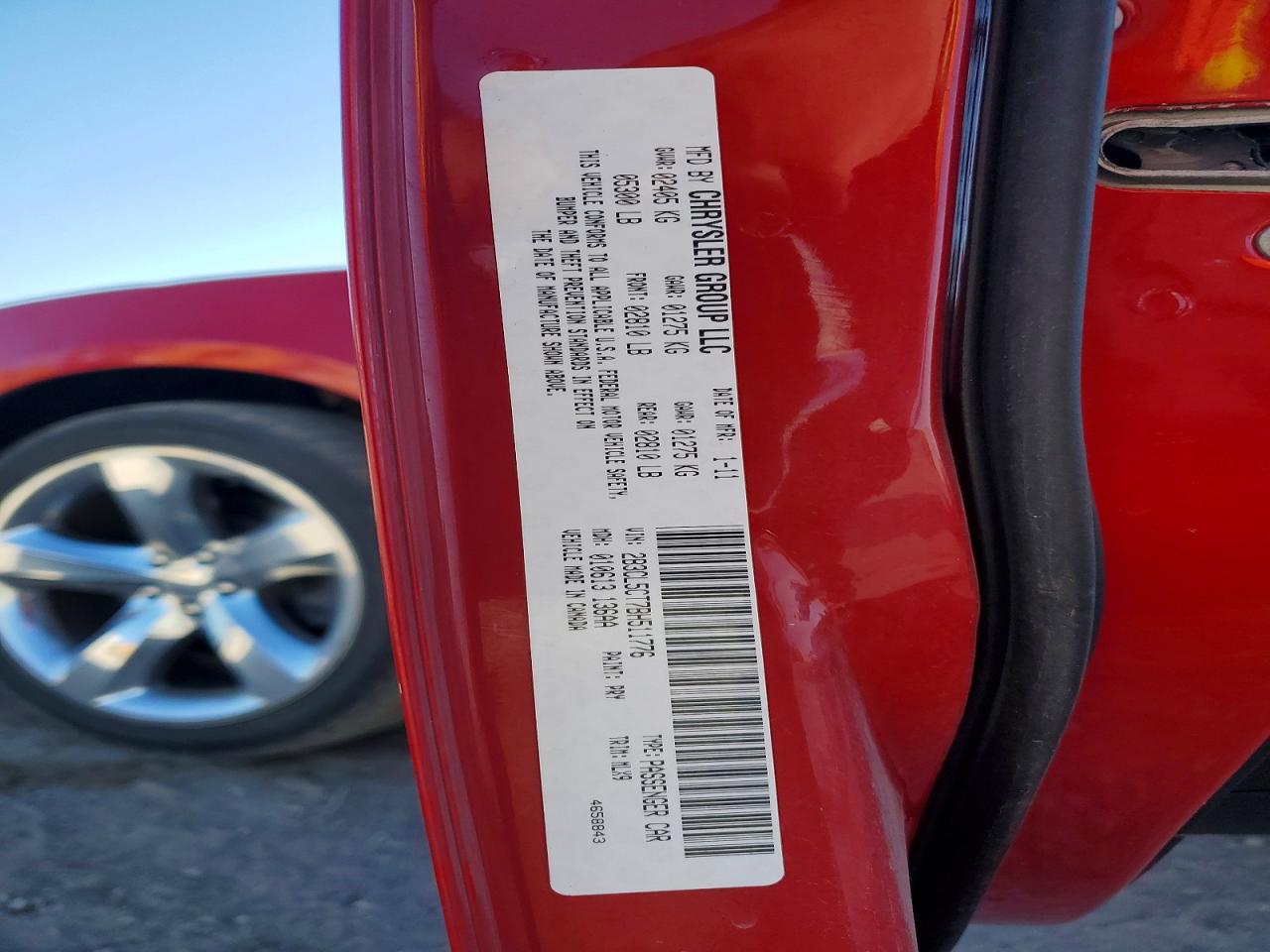 2011 Dodge Charger R/t Red vin: 2B3CL5CT7BH511776