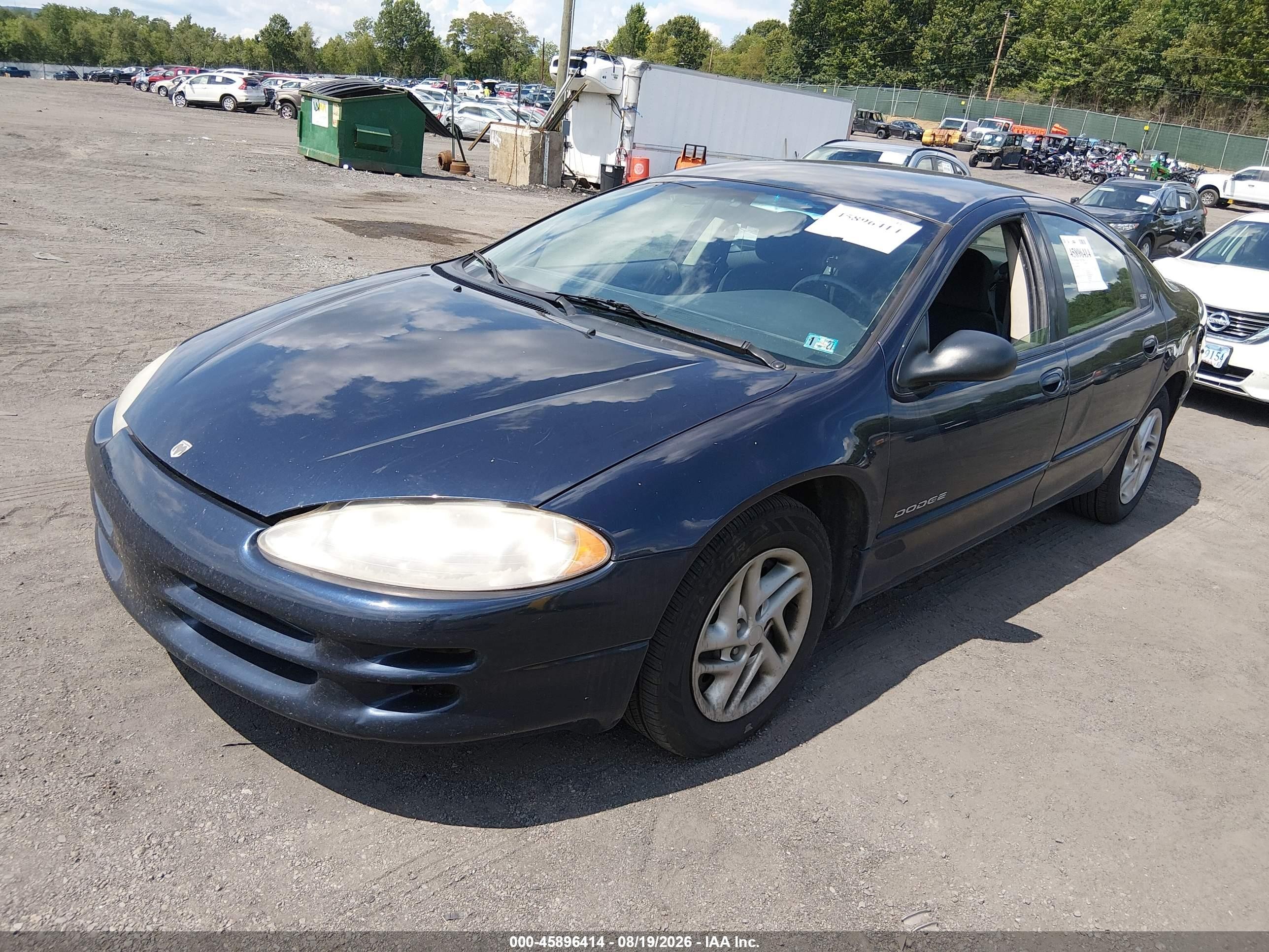2001 Dodge Intrepid Se Blue vin: 2B3HD46R61H511330
