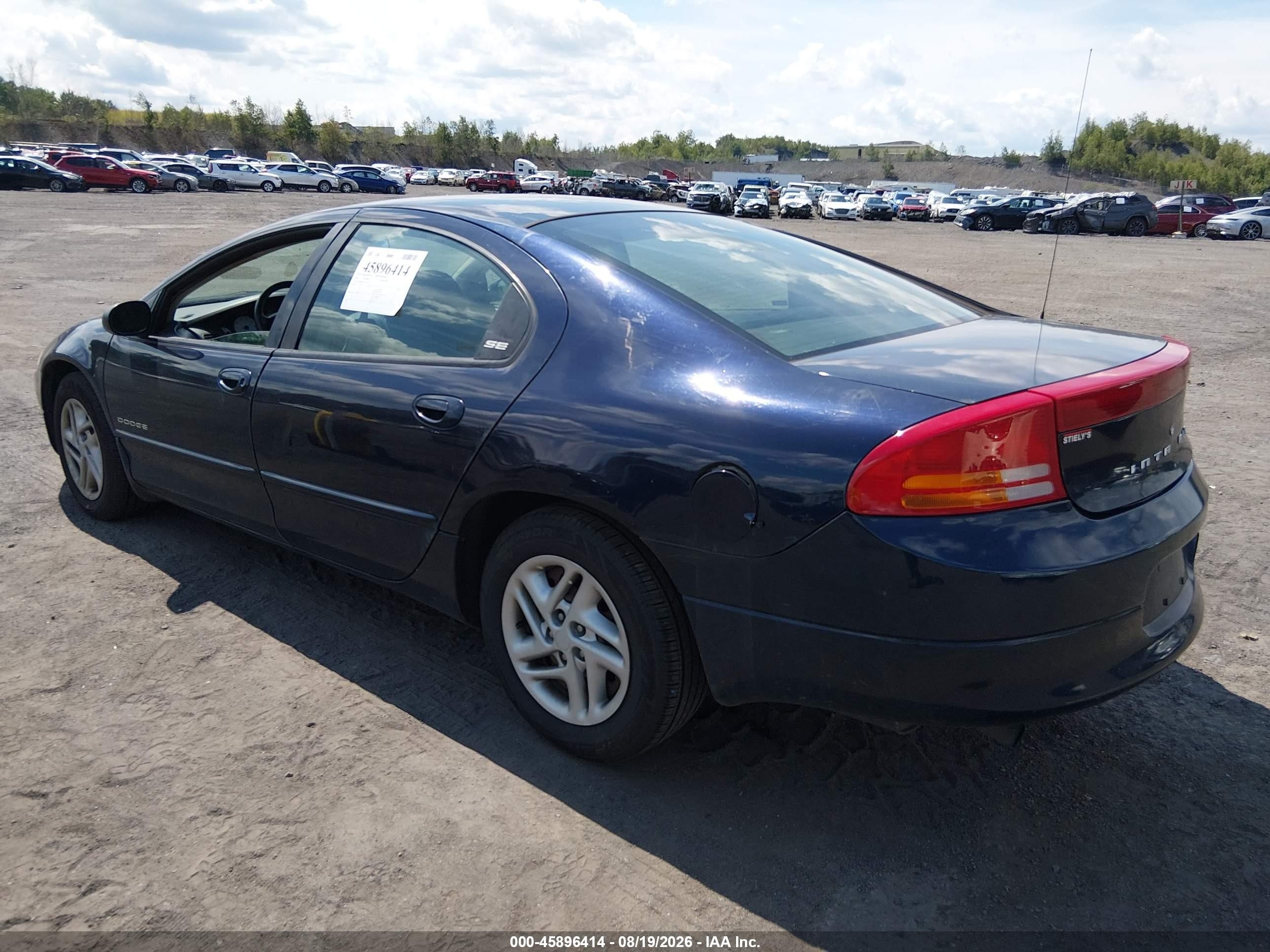 2001 Dodge Intrepid Se Blue vin: 2B3HD46R61H511330