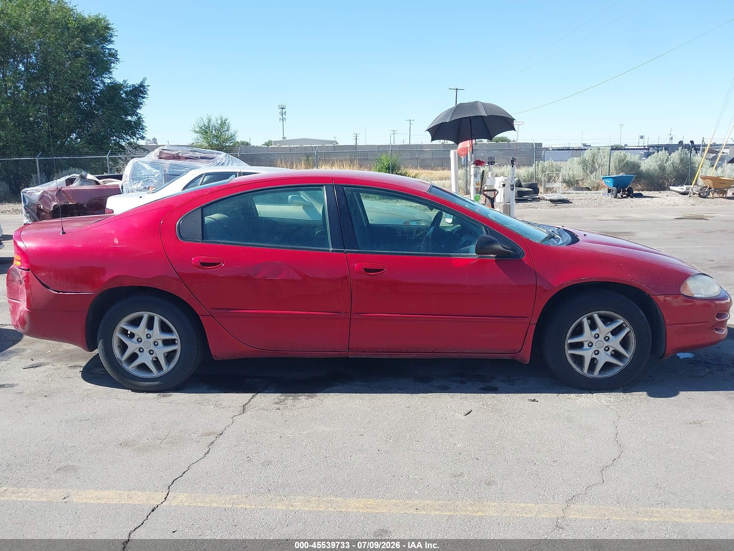 2003 Dodge Intrepid Se Red vin: 2B3HD46R83H501627