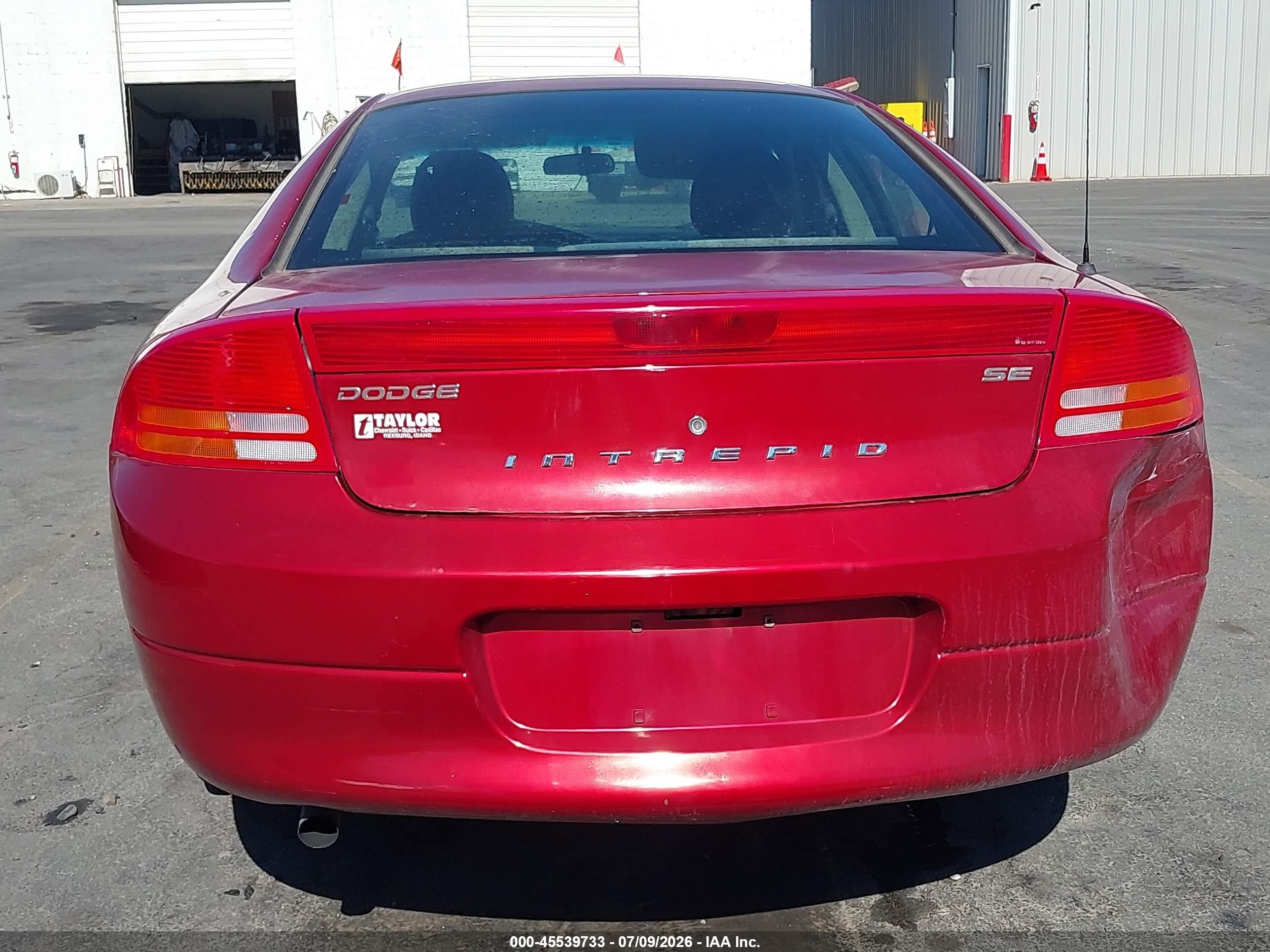 2003 Dodge Intrepid Se Red vin: 2B3HD46R83H501627