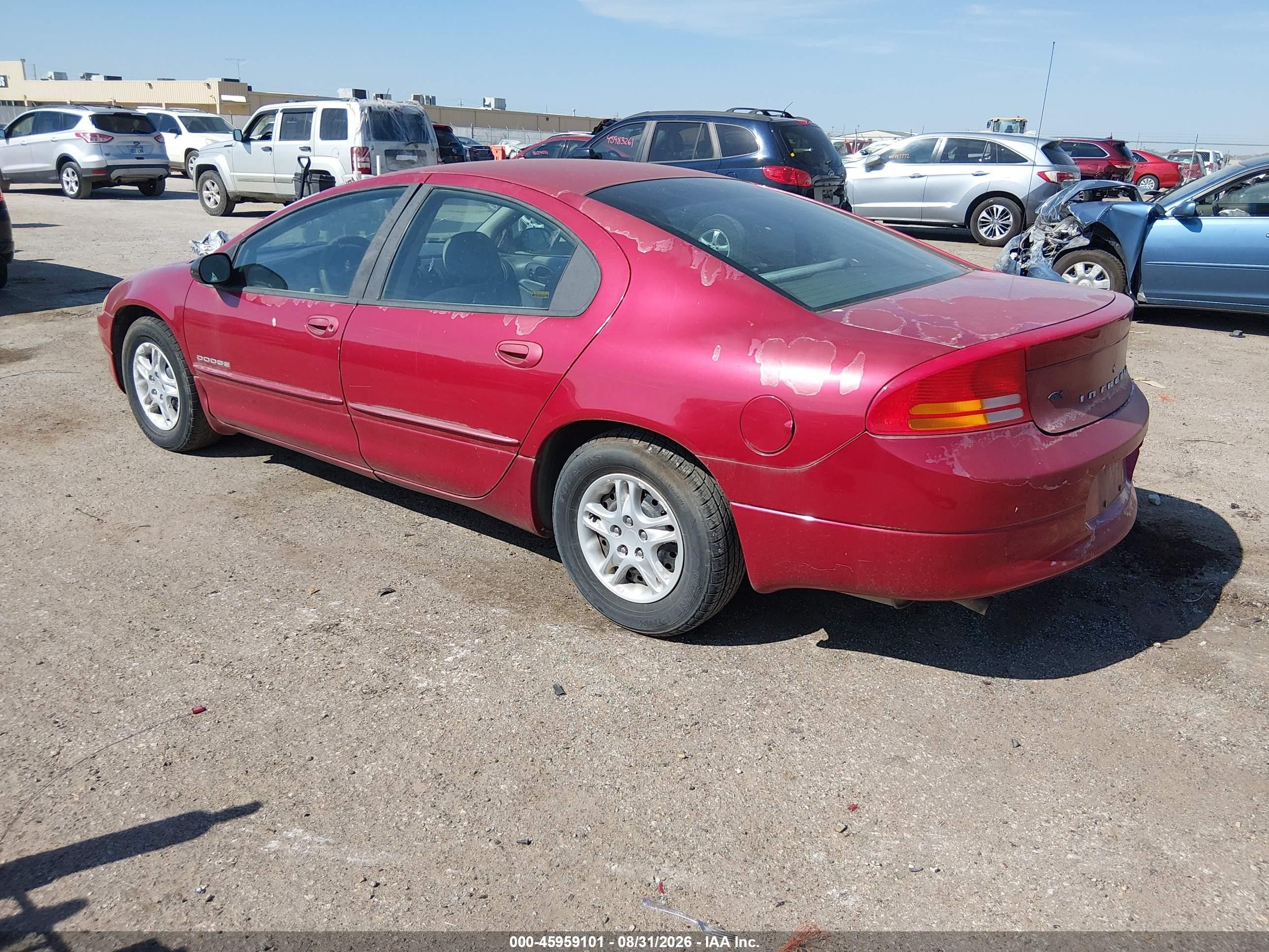 1999 Dodge Intrepid   Красный vin: 2B3HD46R9XH552382