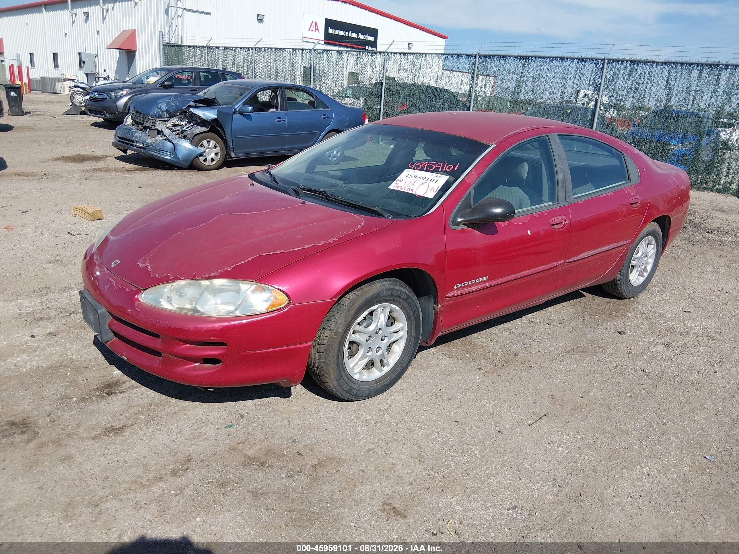 1999 Dodge Intrepid   Красный vin: 2B3HD46R9XH552382