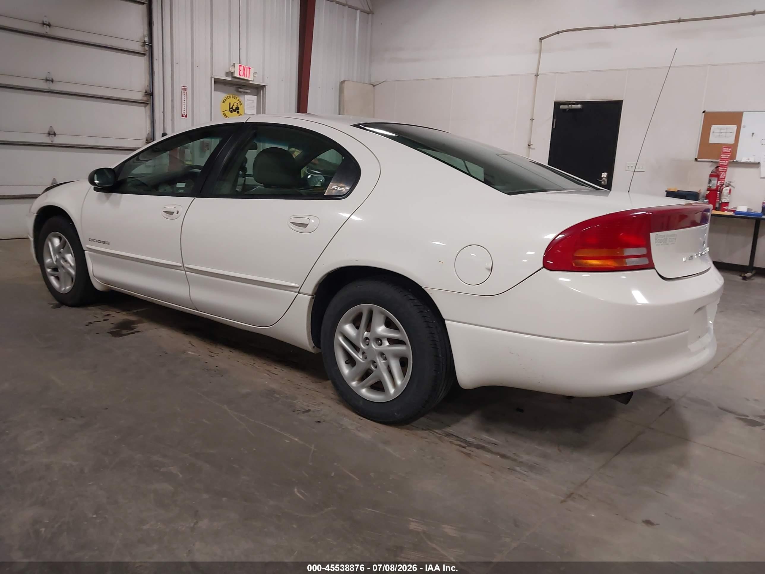 2001 Dodge Intrepid Se White vin: 2B3HD46RX1H524209