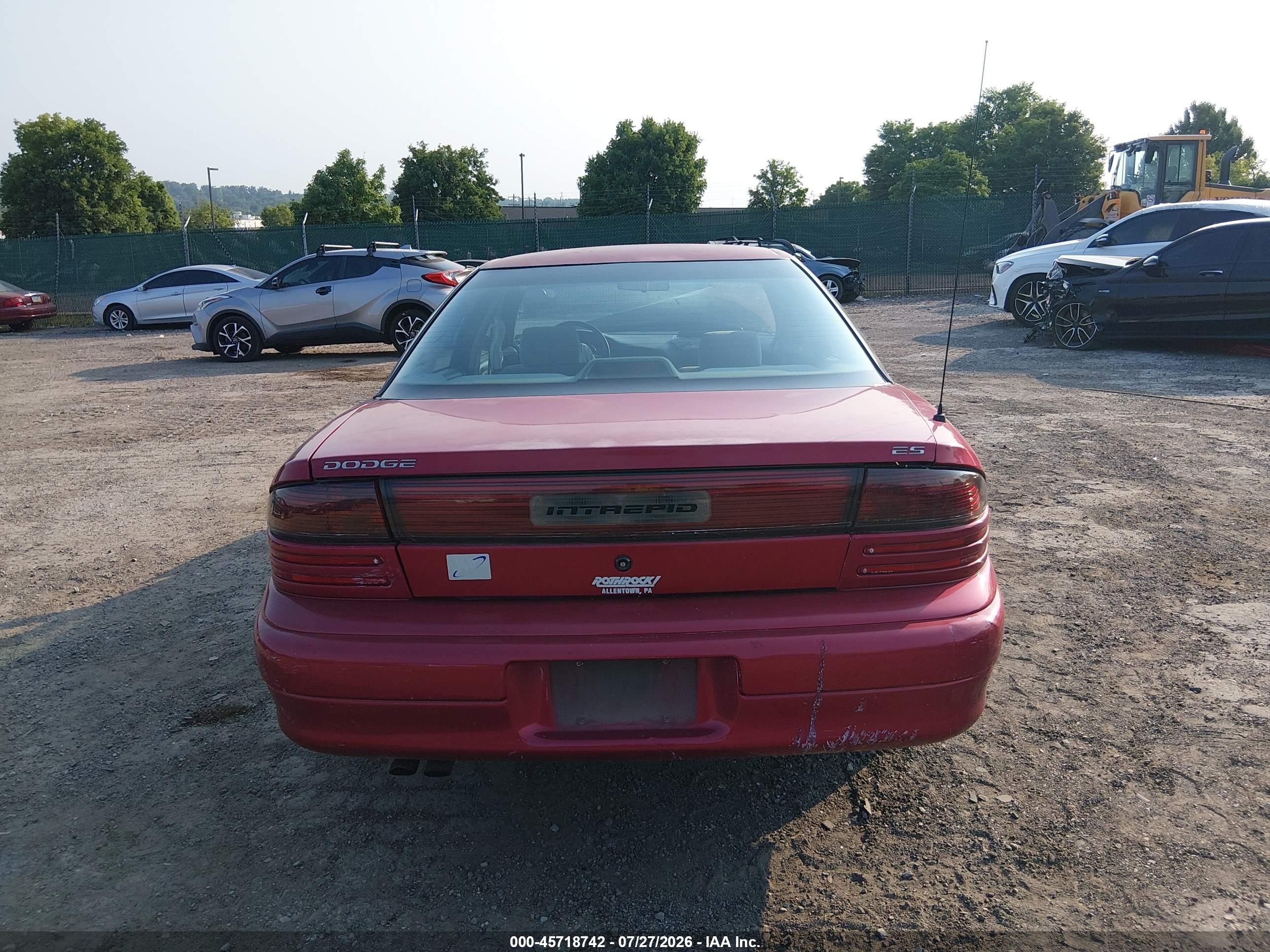 1996 Dodge Intrepid Es Red vin: 2B3HD56F5TH135251