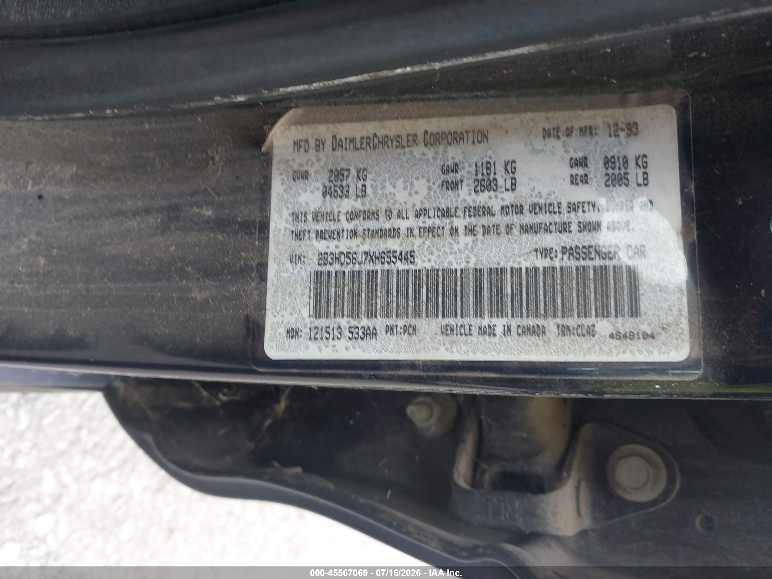 1999 Dodge Intrepid Es Purple vin: 2B3HD56J7XH655445