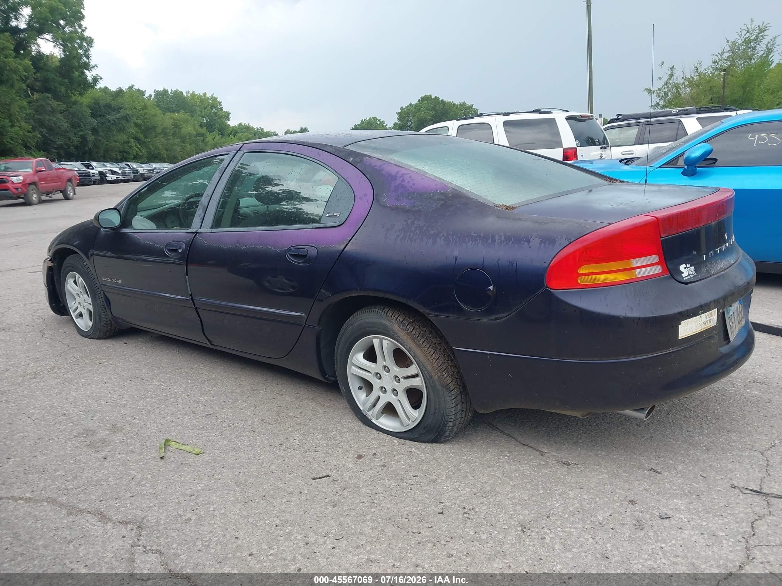 1999 Dodge Intrepid Es Purple vin: 2B3HD56J7XH655445