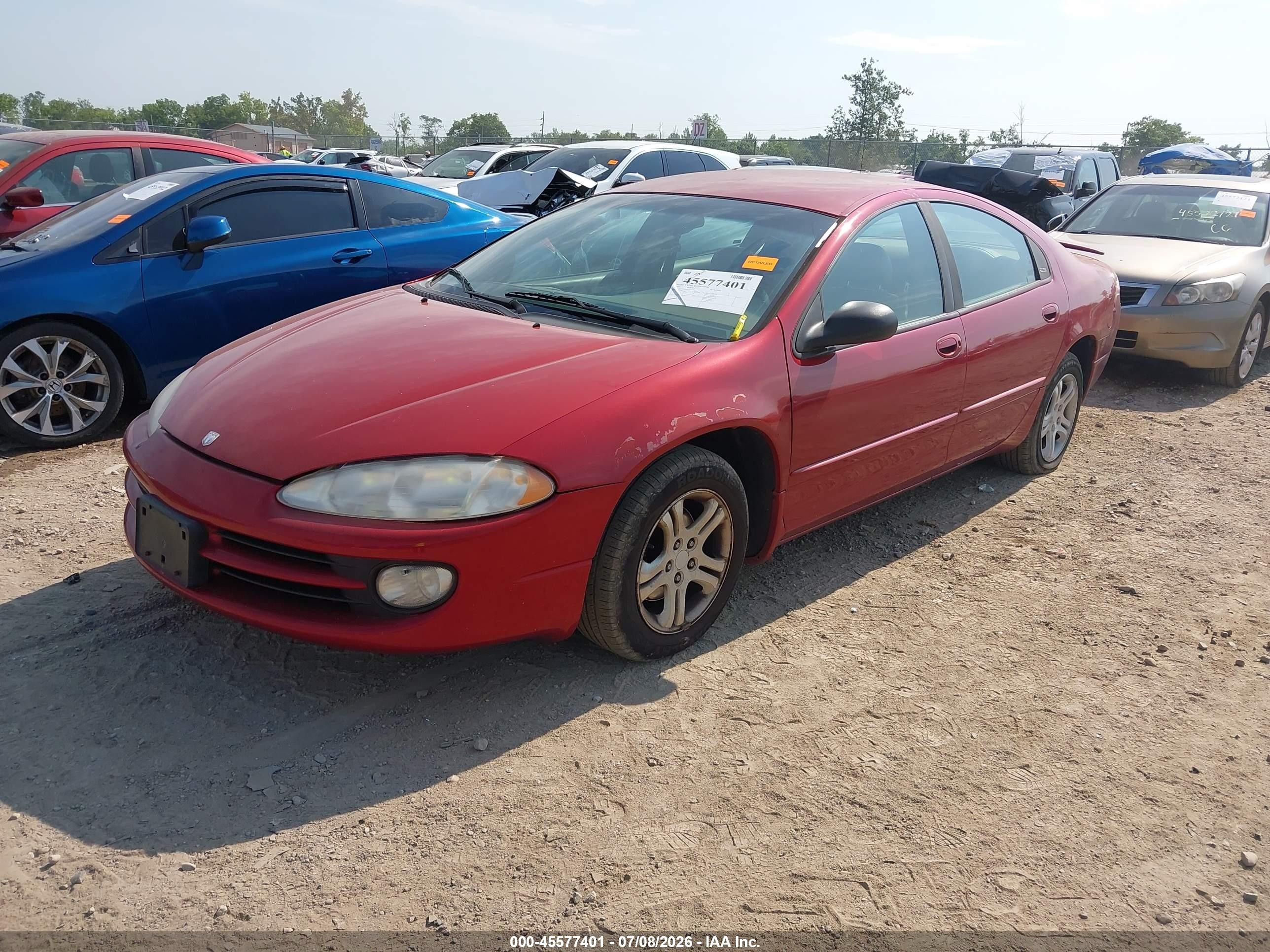 2000 Dodge Intrepid Es Red vin: 2B3HD56J9YH142845