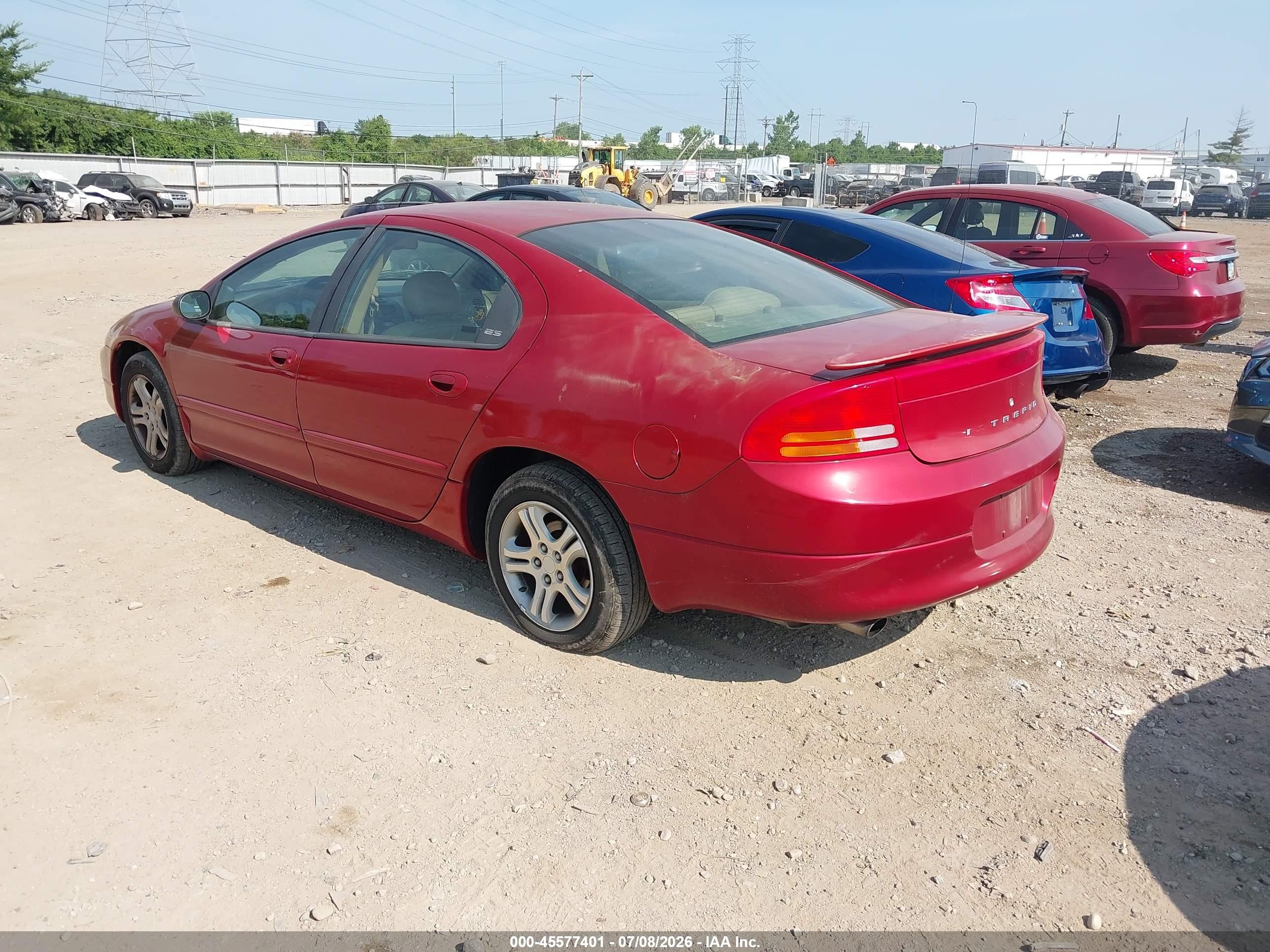 2000 Dodge Intrepid Es Red vin: 2B3HD56J9YH142845