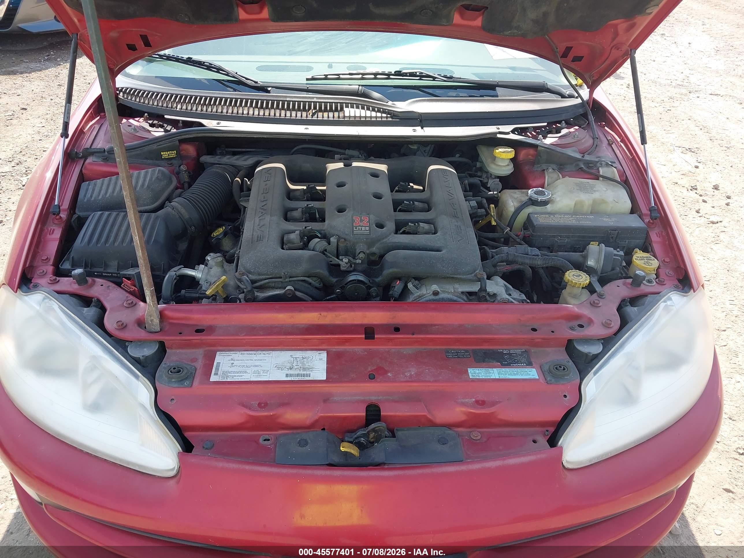 2000 Dodge Intrepid Es Red vin: 2B3HD56J9YH142845