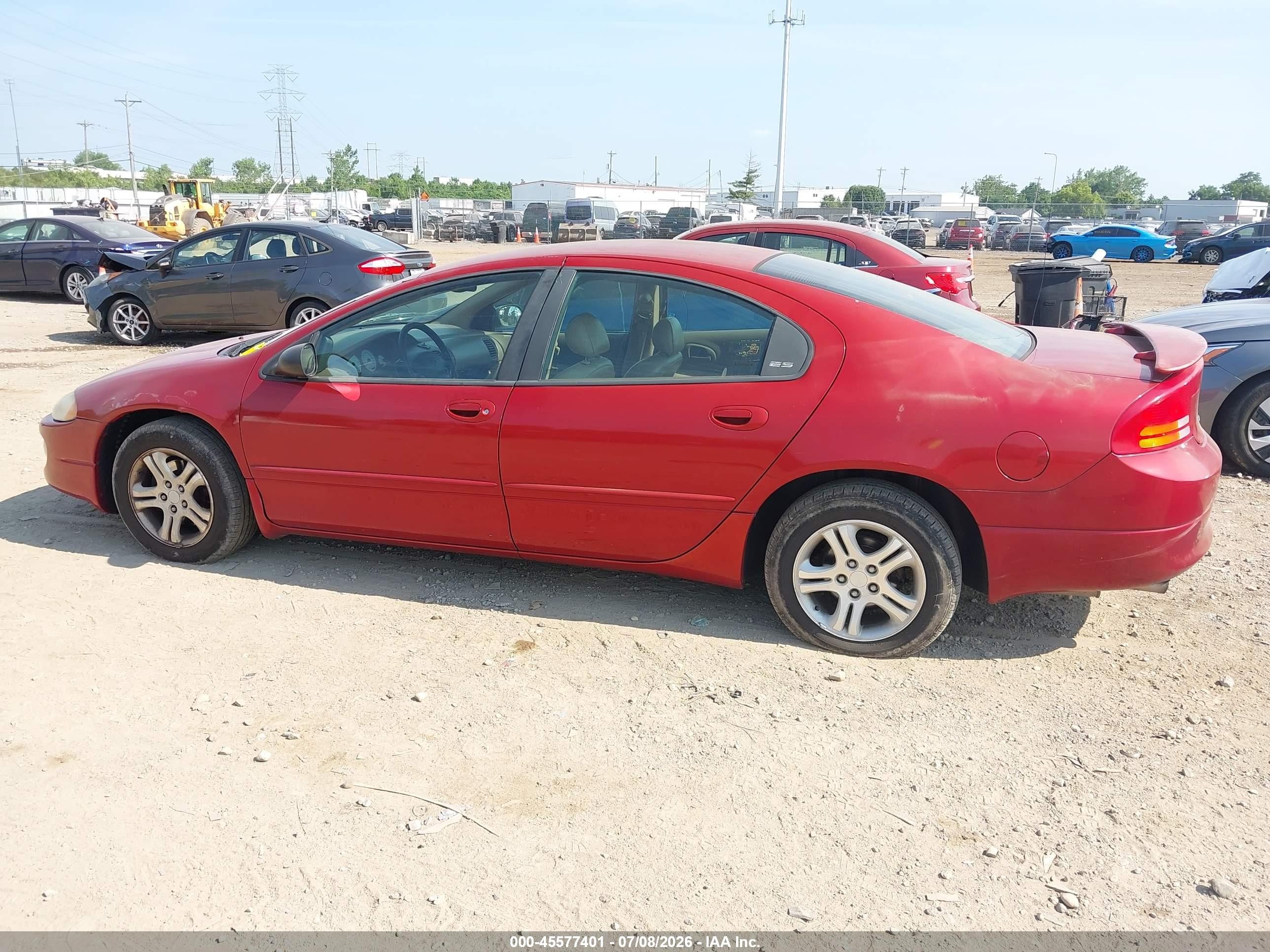 2000 Dodge Intrepid Es Red vin: 2B3HD56J9YH142845