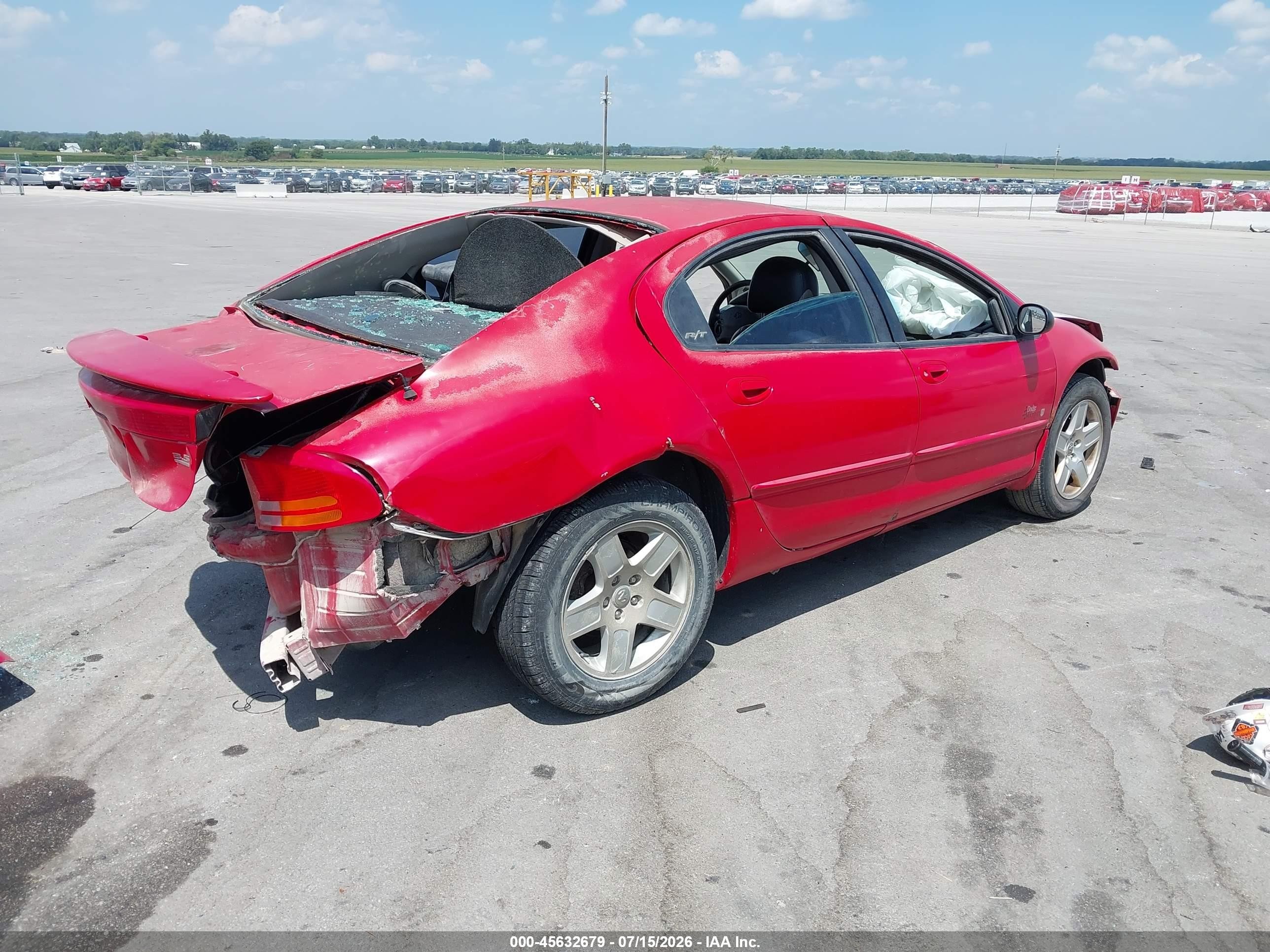 2001 Dodge Intrepid R/t Red vin: 2B3HD76V21H673082