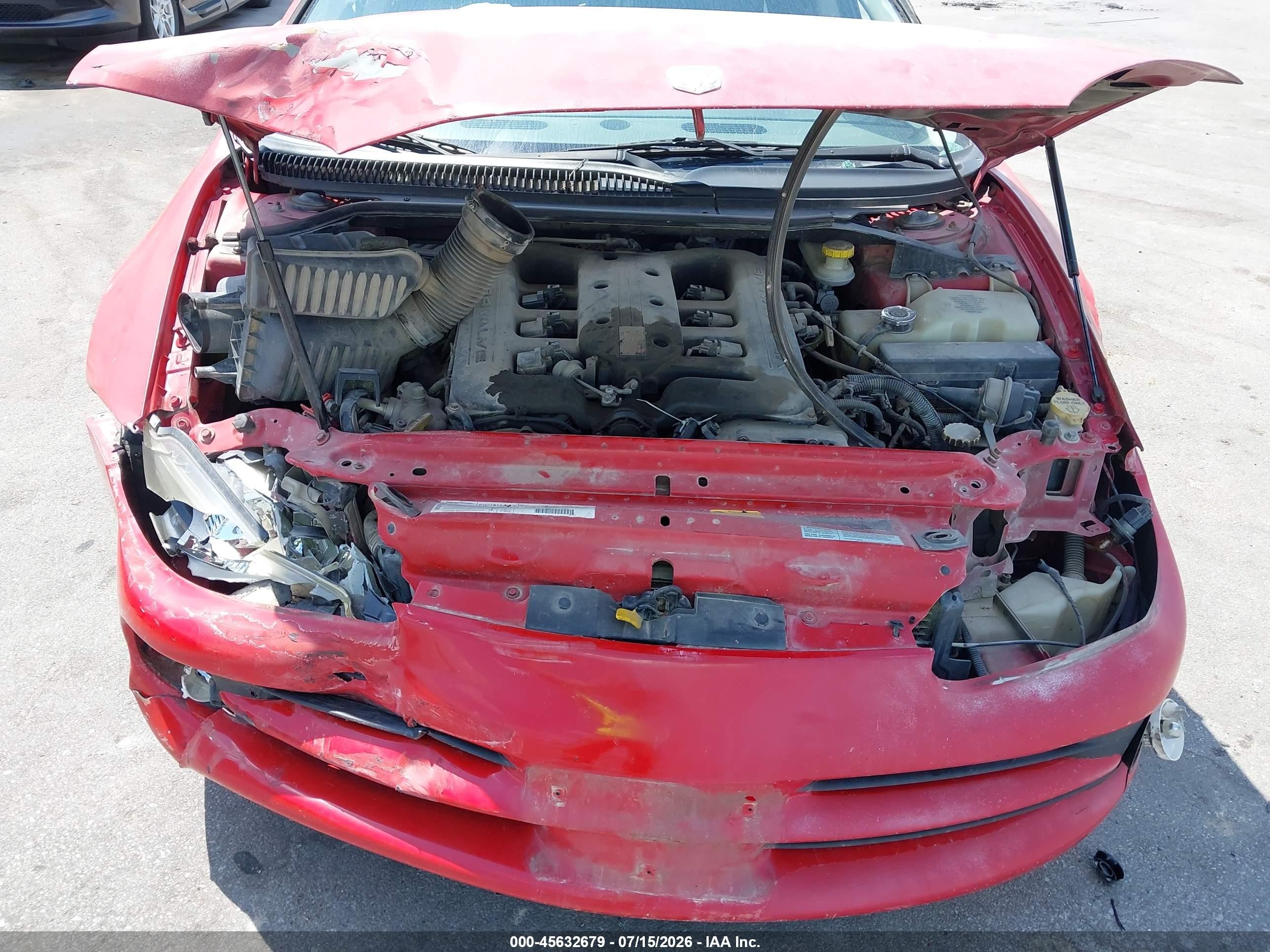 2001 Dodge Intrepid R/t Red vin: 2B3HD76V21H673082