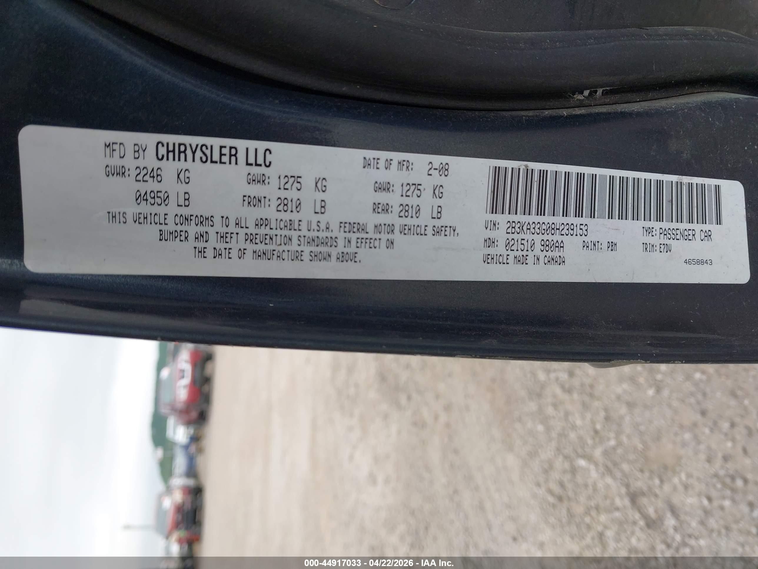 2008 Dodge Charger Sxt Black vin: 2B3KA33G08H239153
