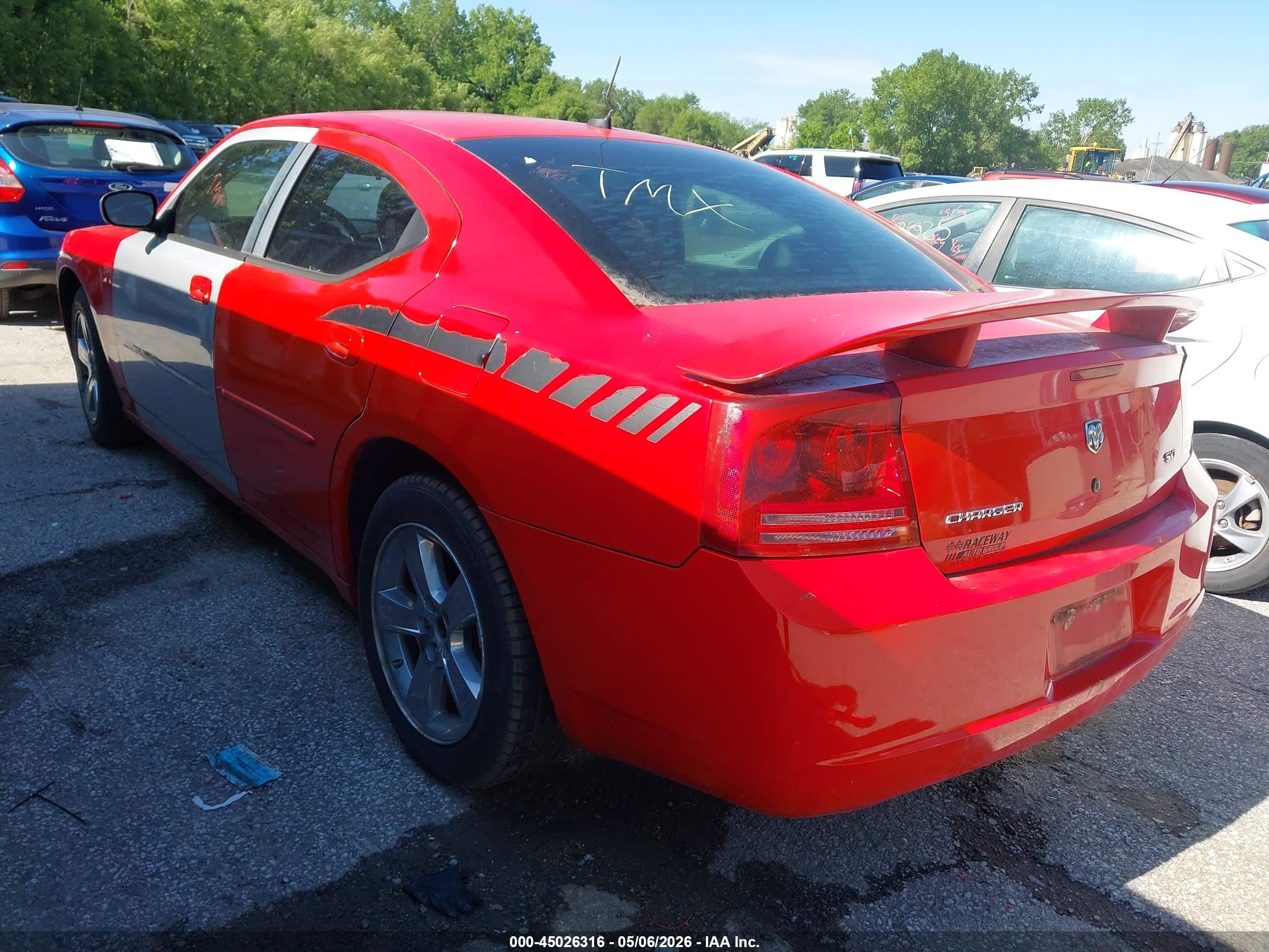 2008 Dodge Charger Sxt Red vin: 2B3KA33G78H263384