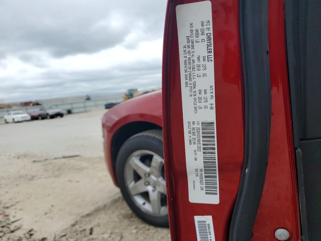2009 Dodge Charger Sxt Red vin: 2B3KA33V09H513922