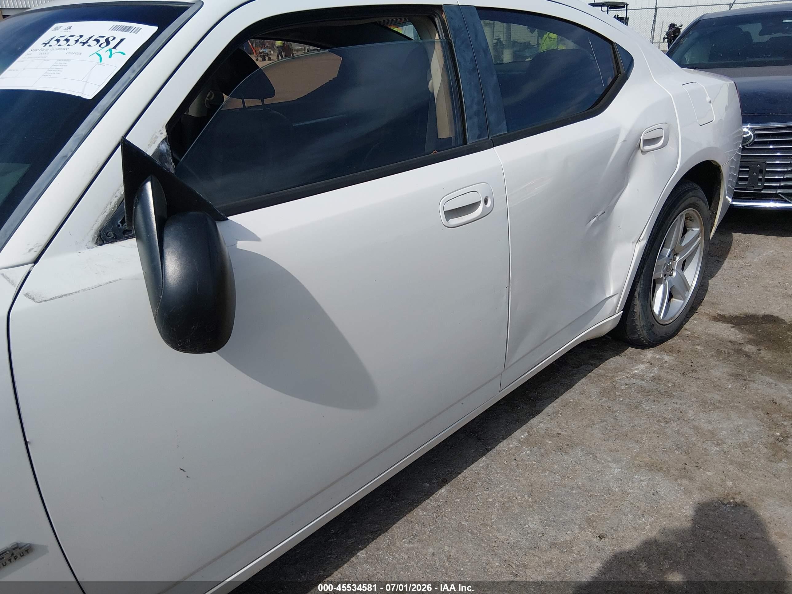 2009 Dodge Charger Sxt White vin: 2B3KA33V09H594162