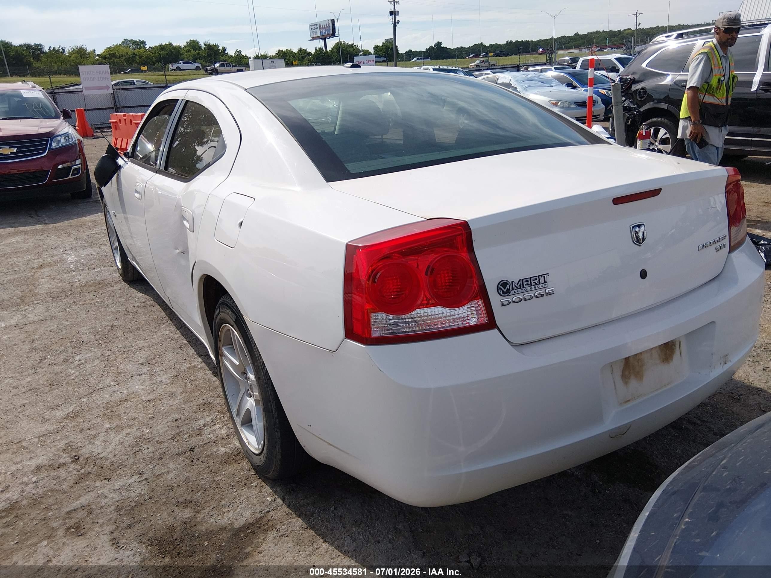 2009 Dodge Charger Sxt White vin: 2B3KA33V09H594162