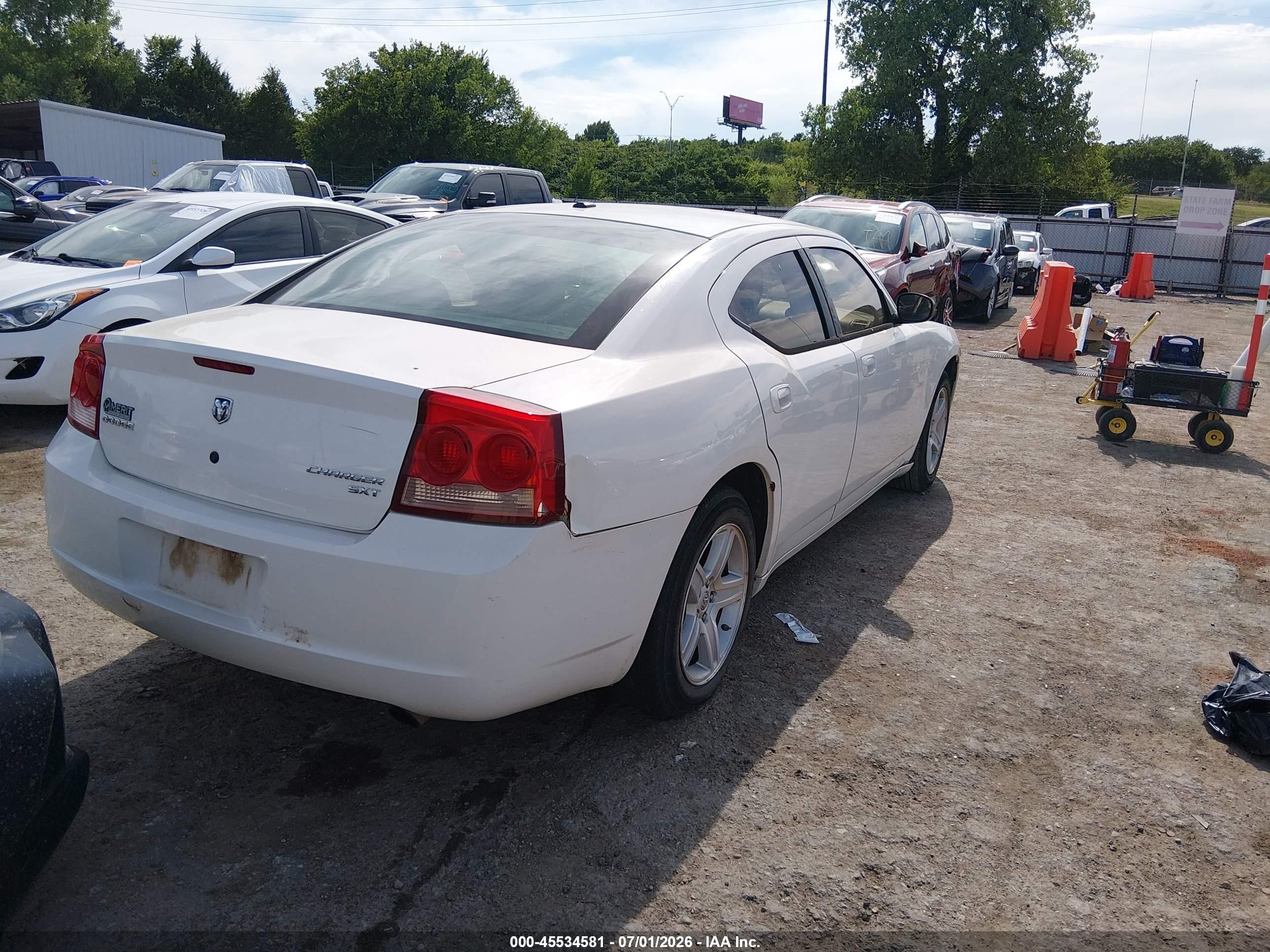 2009 Dodge Charger Sxt White vin: 2B3KA33V09H594162