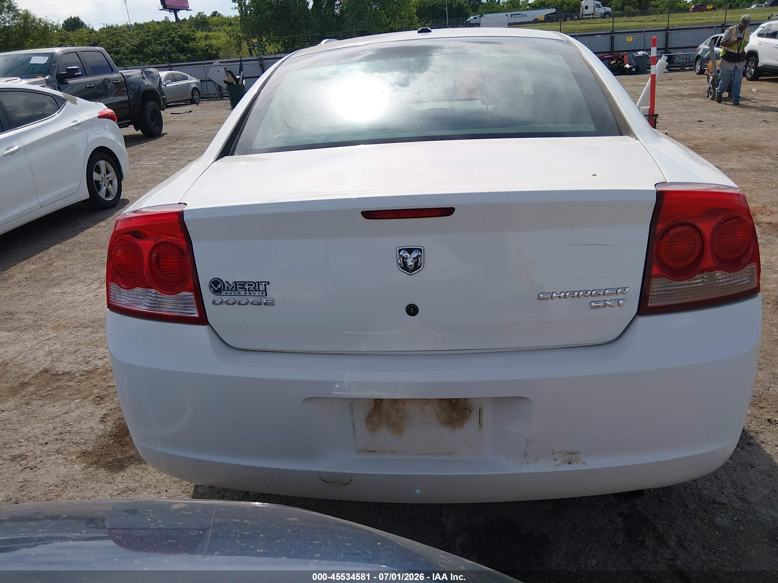2009 Dodge Charger Sxt White vin: 2B3KA33V09H594162